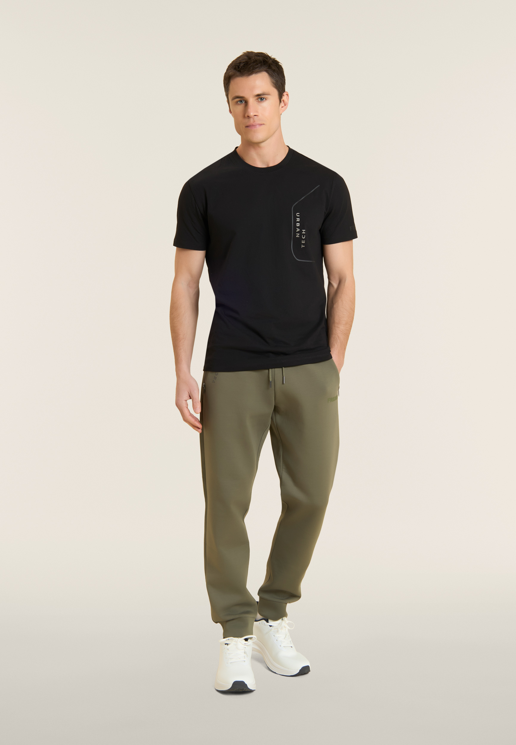 T-Shirt Regular in Cotone da Uomo con Grafiche Gommate