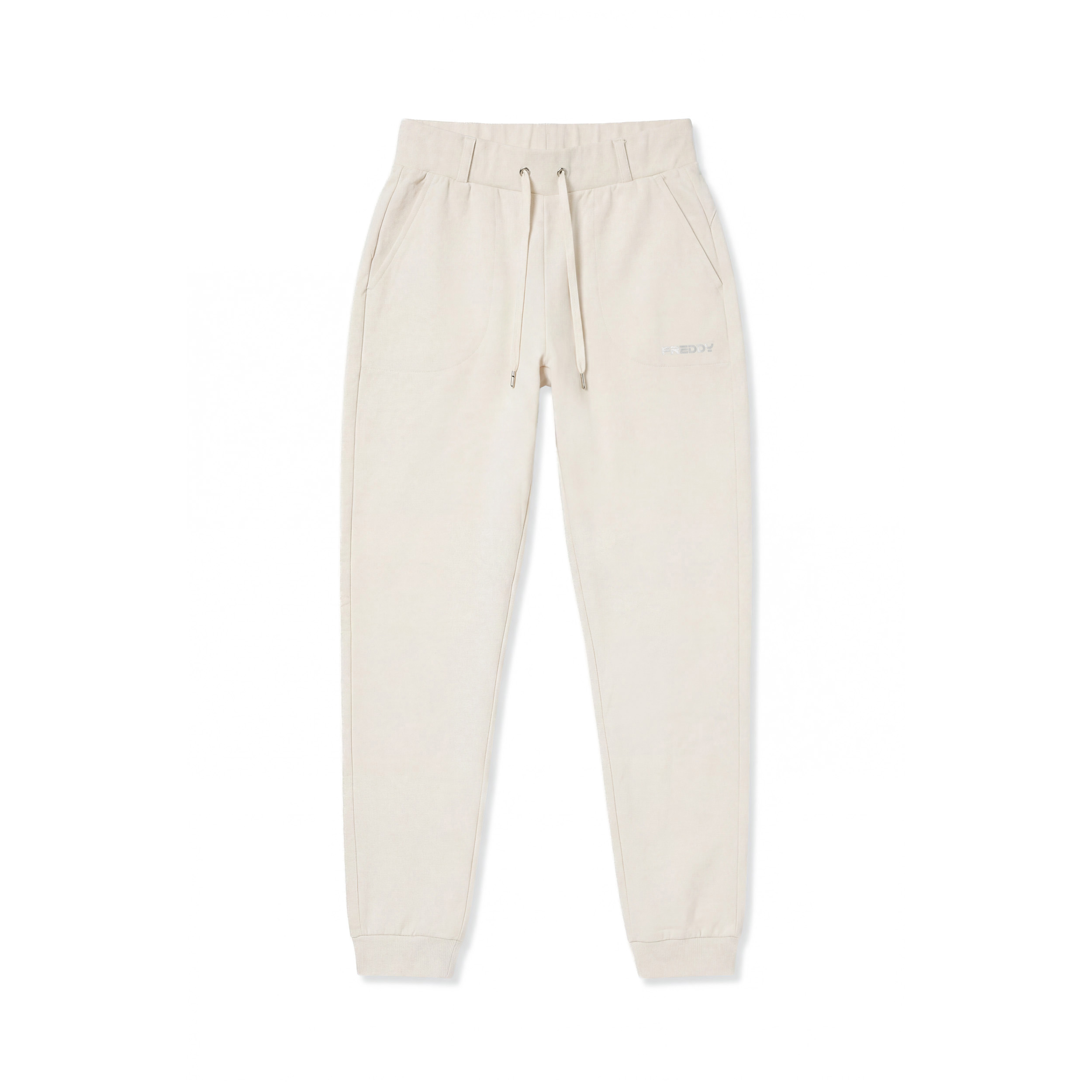 Jogger donna con tasche applicate e fondo a polsino