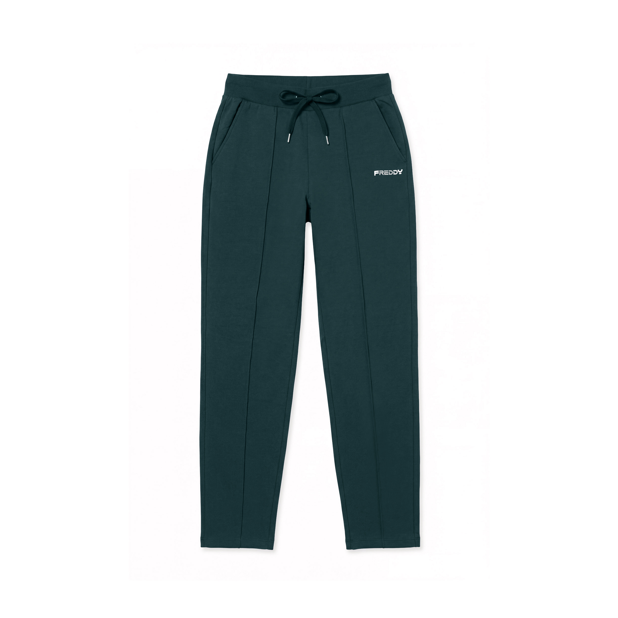 Pantaloni sportivi regular con cucitura centrale decorativa
