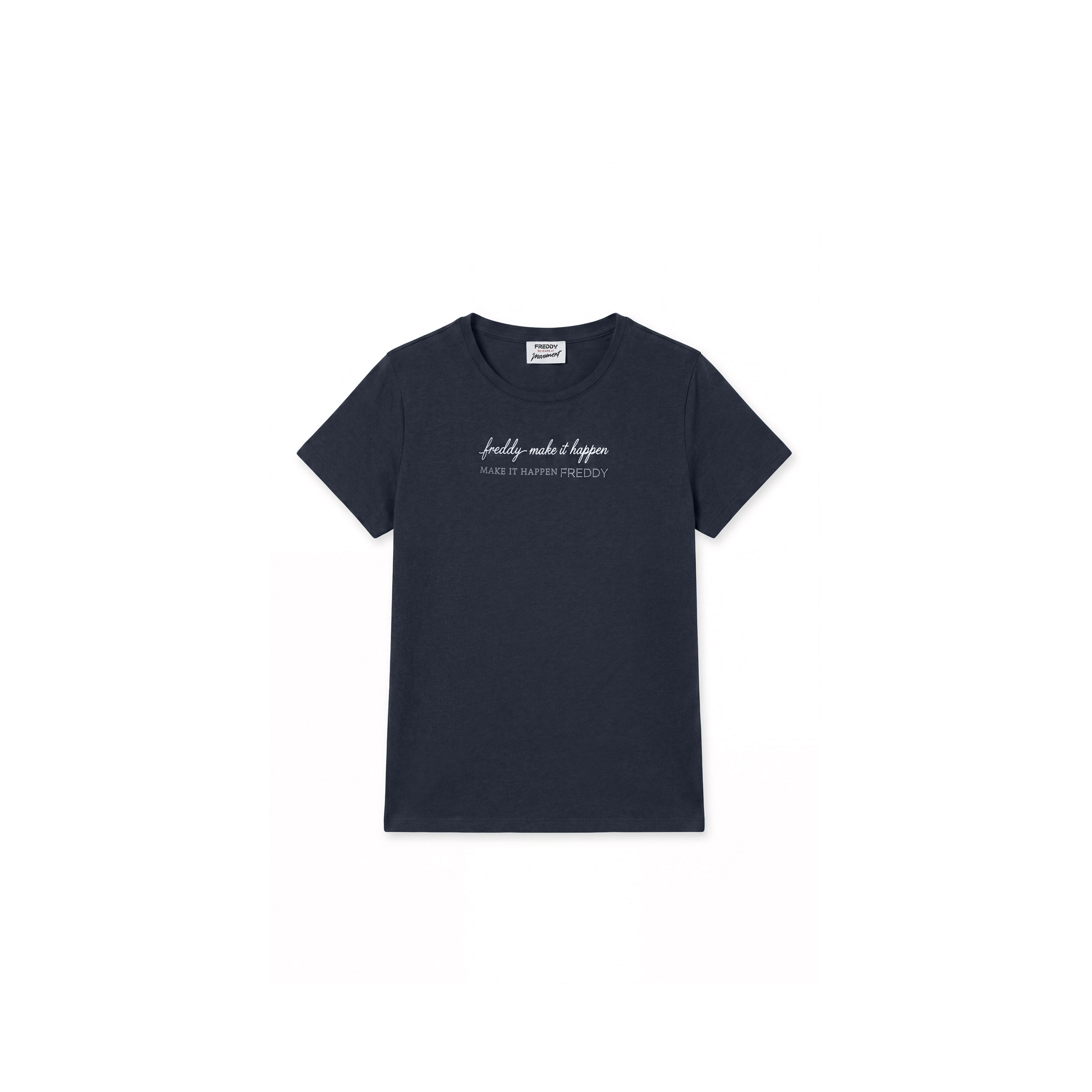 T-shirt manica corta "Make it Happen" con perline