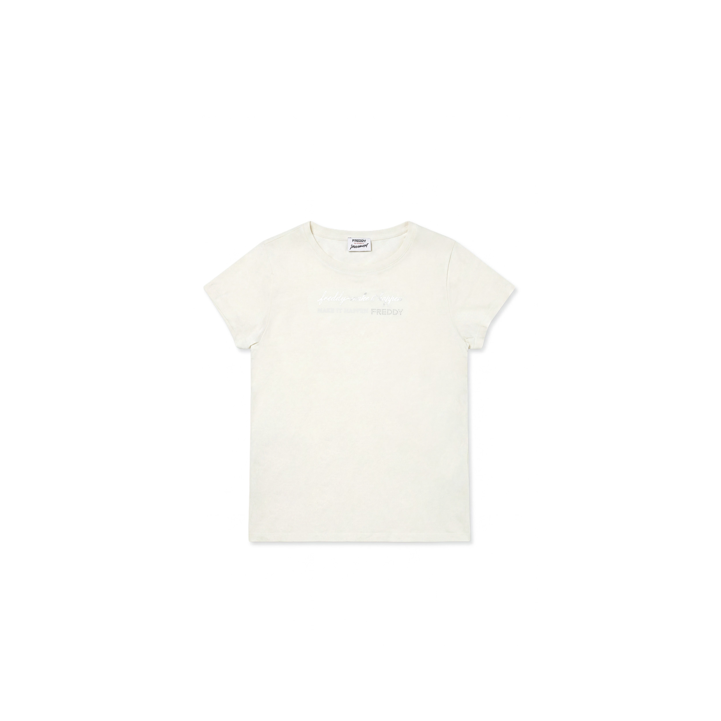 T-shirt manica corta "Make it Happen" con perline