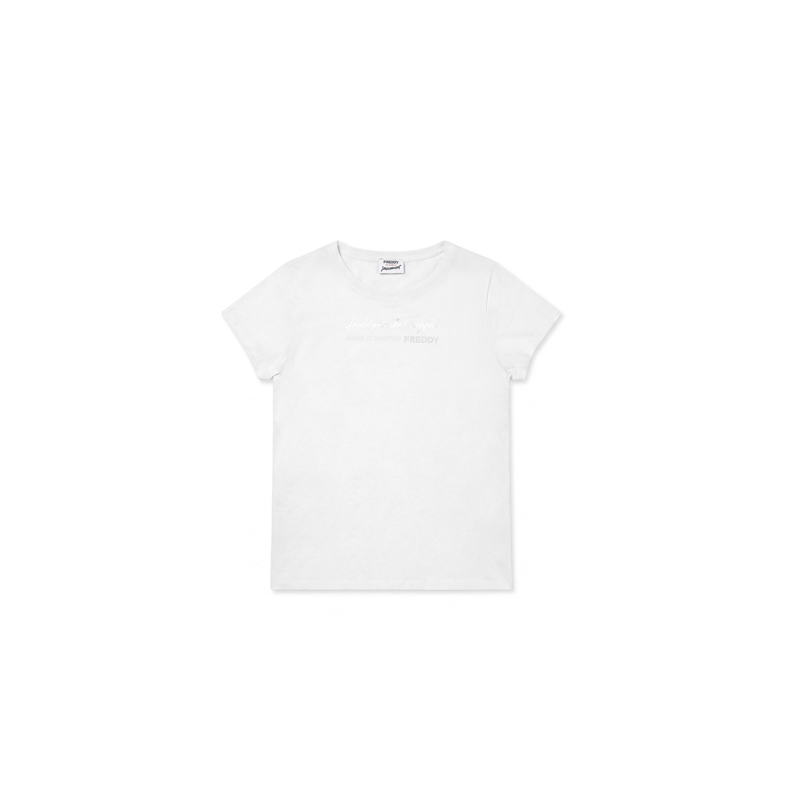 T-shirt manica corta "Make it Happen" con perline