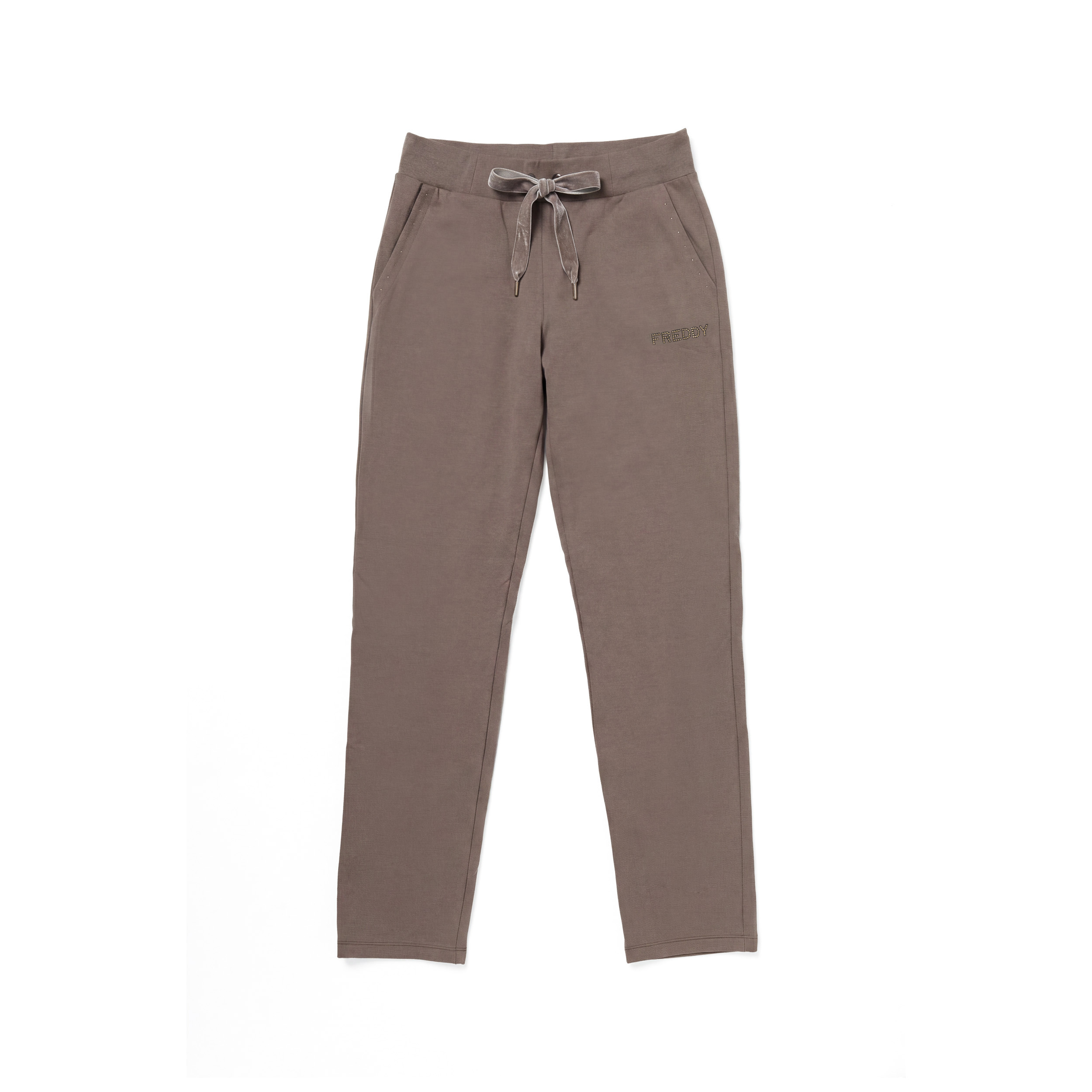 Pantaloni Sportivi da Donna, Borchie su Tasche e Logo