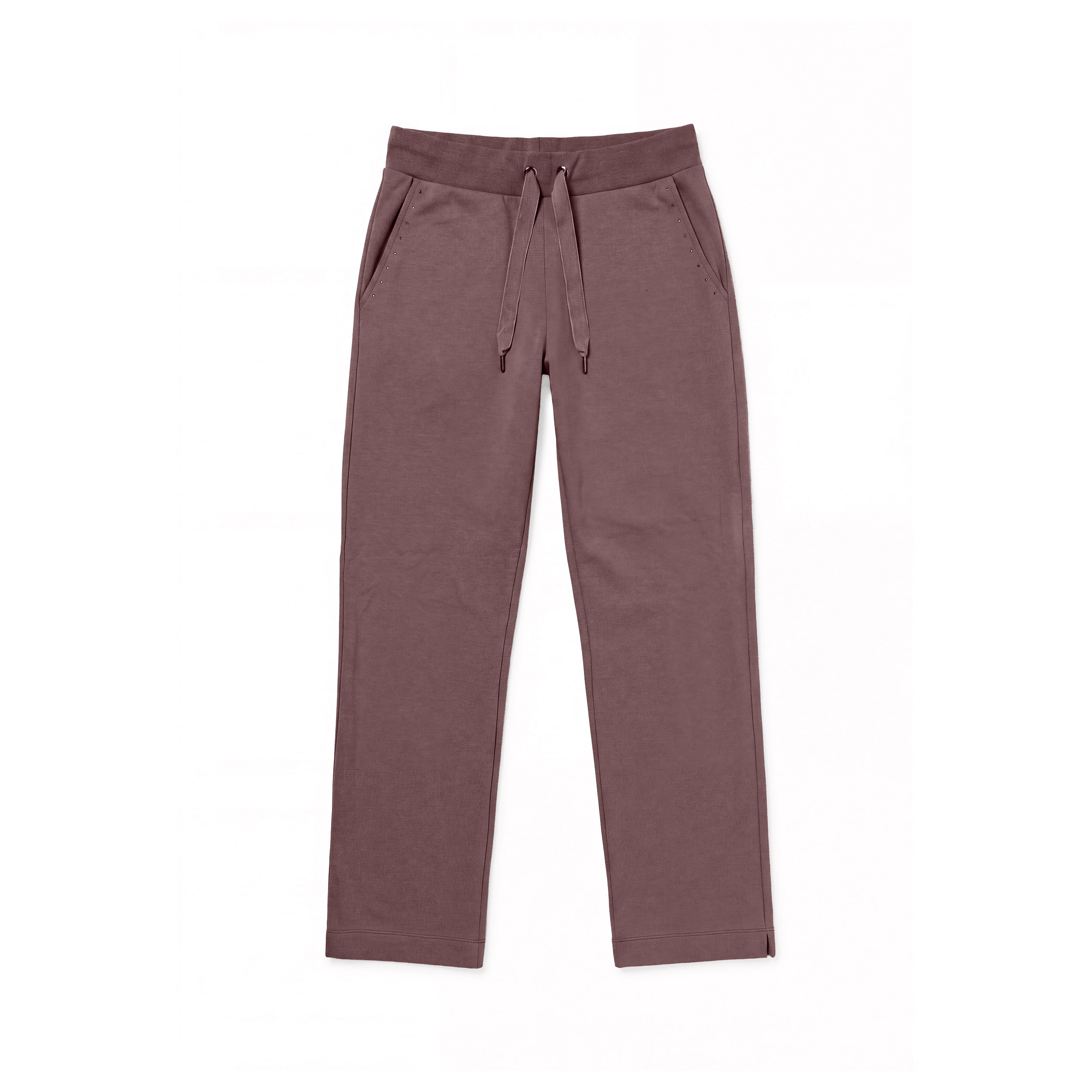 Pantaloni Sportivi Gamba Dritta, Borchie su Tasche e Logo