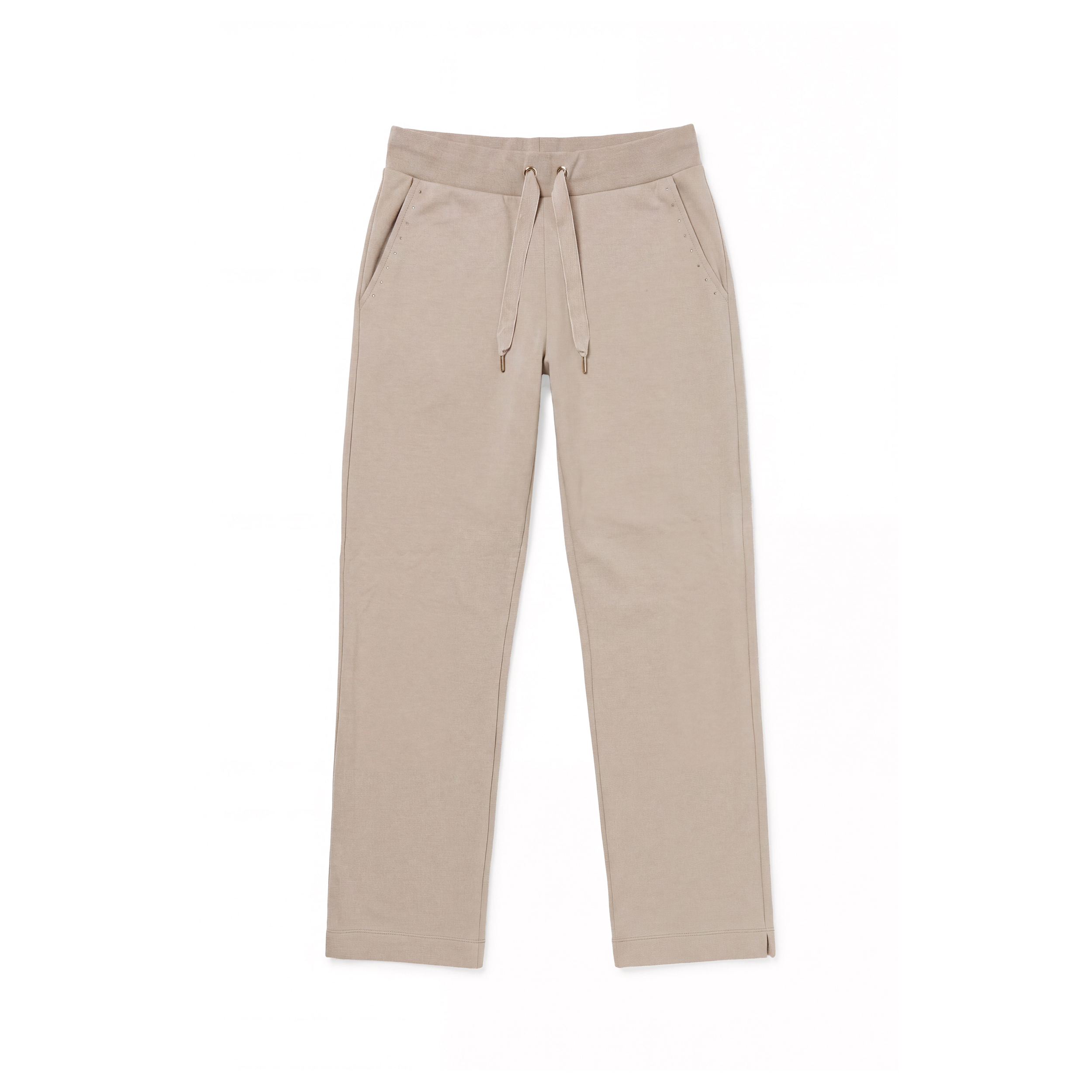 Pantaloni Sportivi Gamba Dritta, Borchie su Tasche e Logo