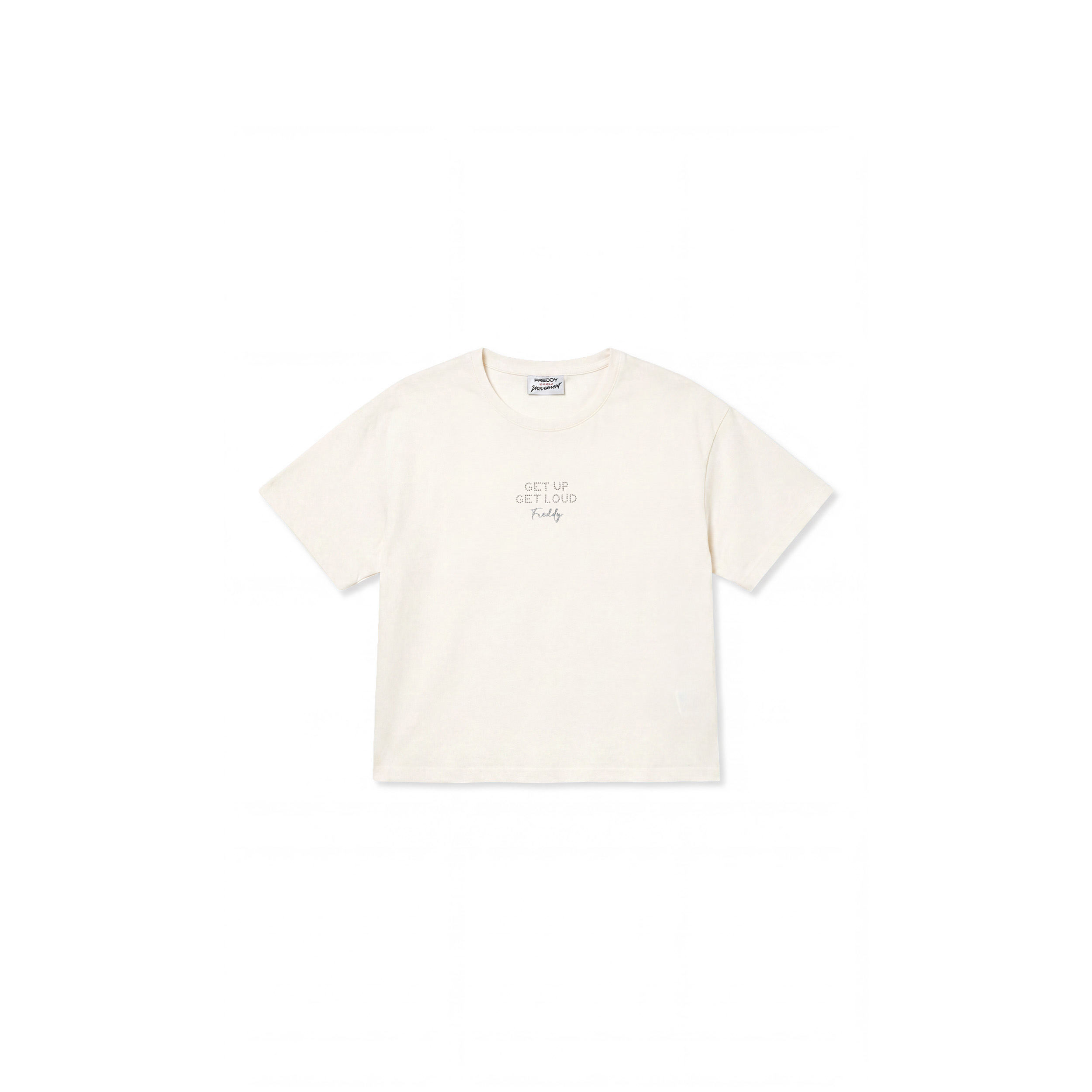 T-Shirt Comfort Cropped Donna Effetto Delavé