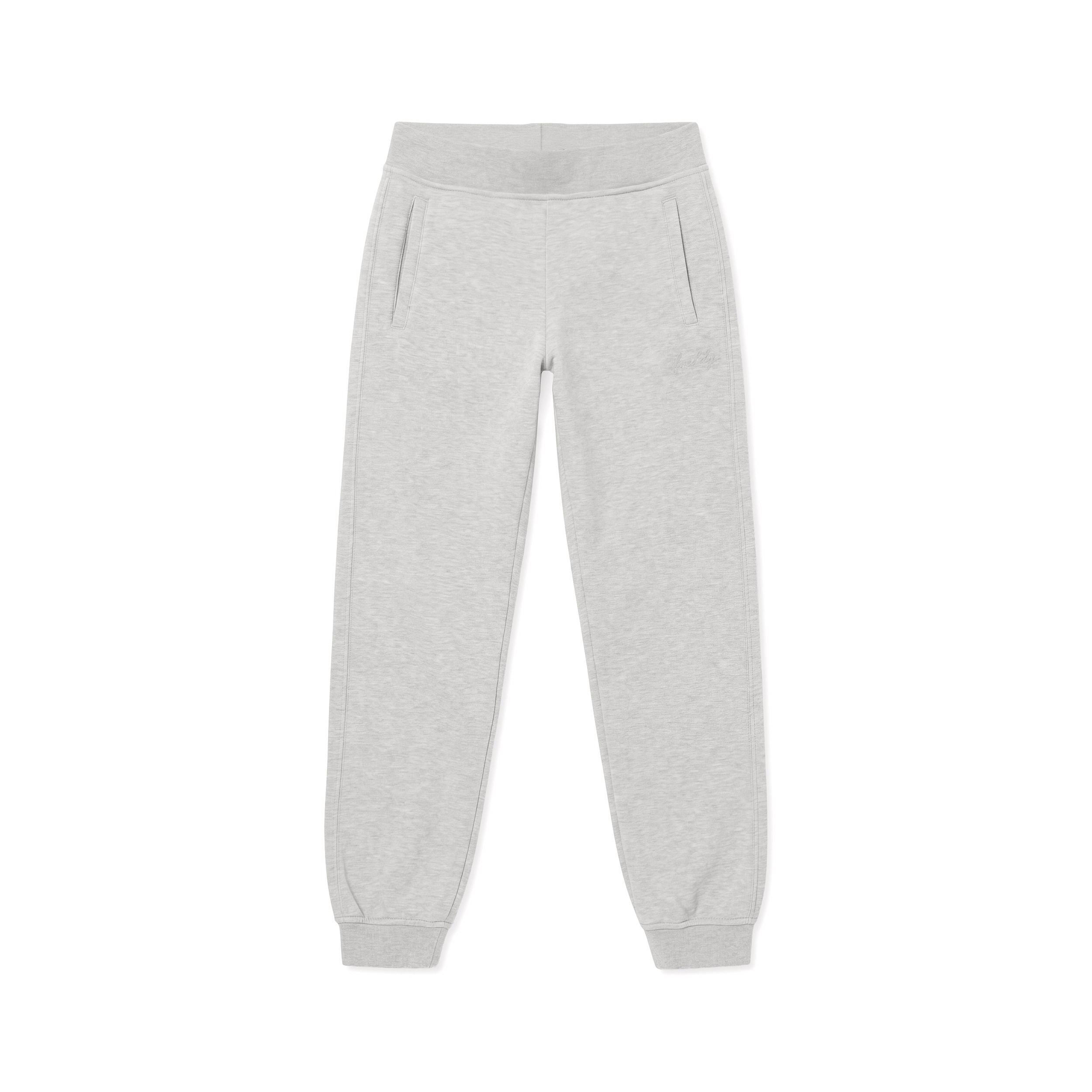Pantaloni Donna Regular Mélange con Fondo a Polsino