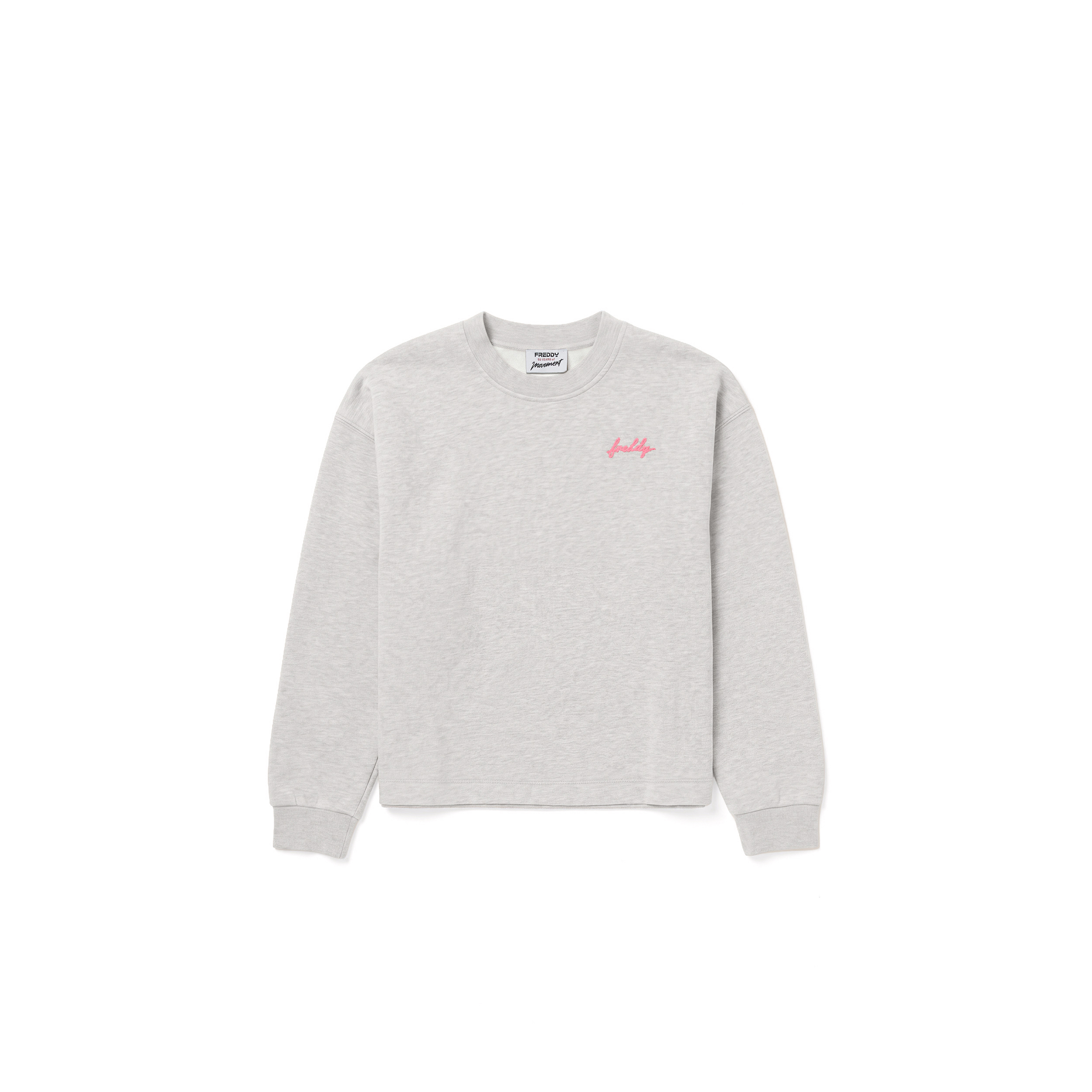 Felpa Girocollo Comfort Mélange da Donna, Dettagli Fluo