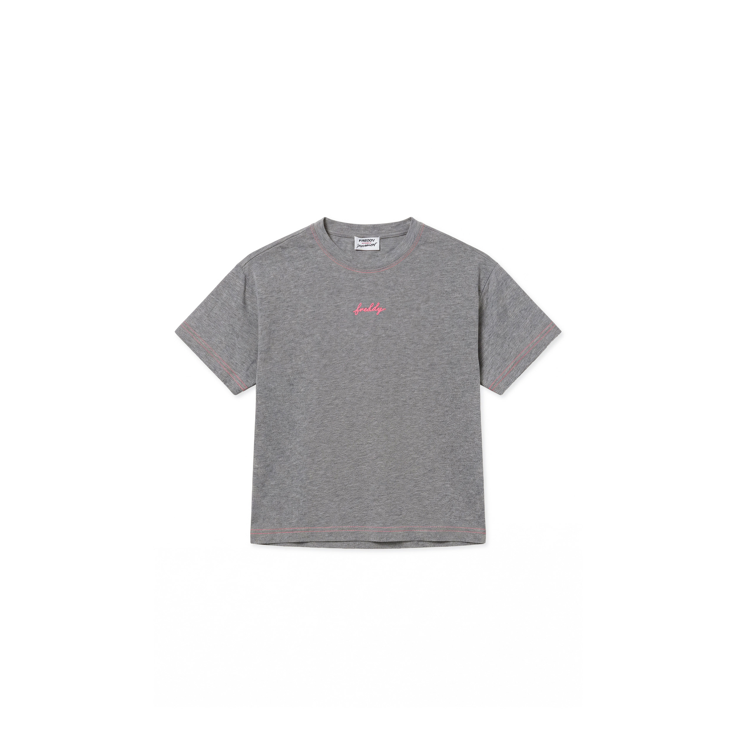 T-shirt Comfort da Donna in Jersey Mélange, Dettagli Fluo