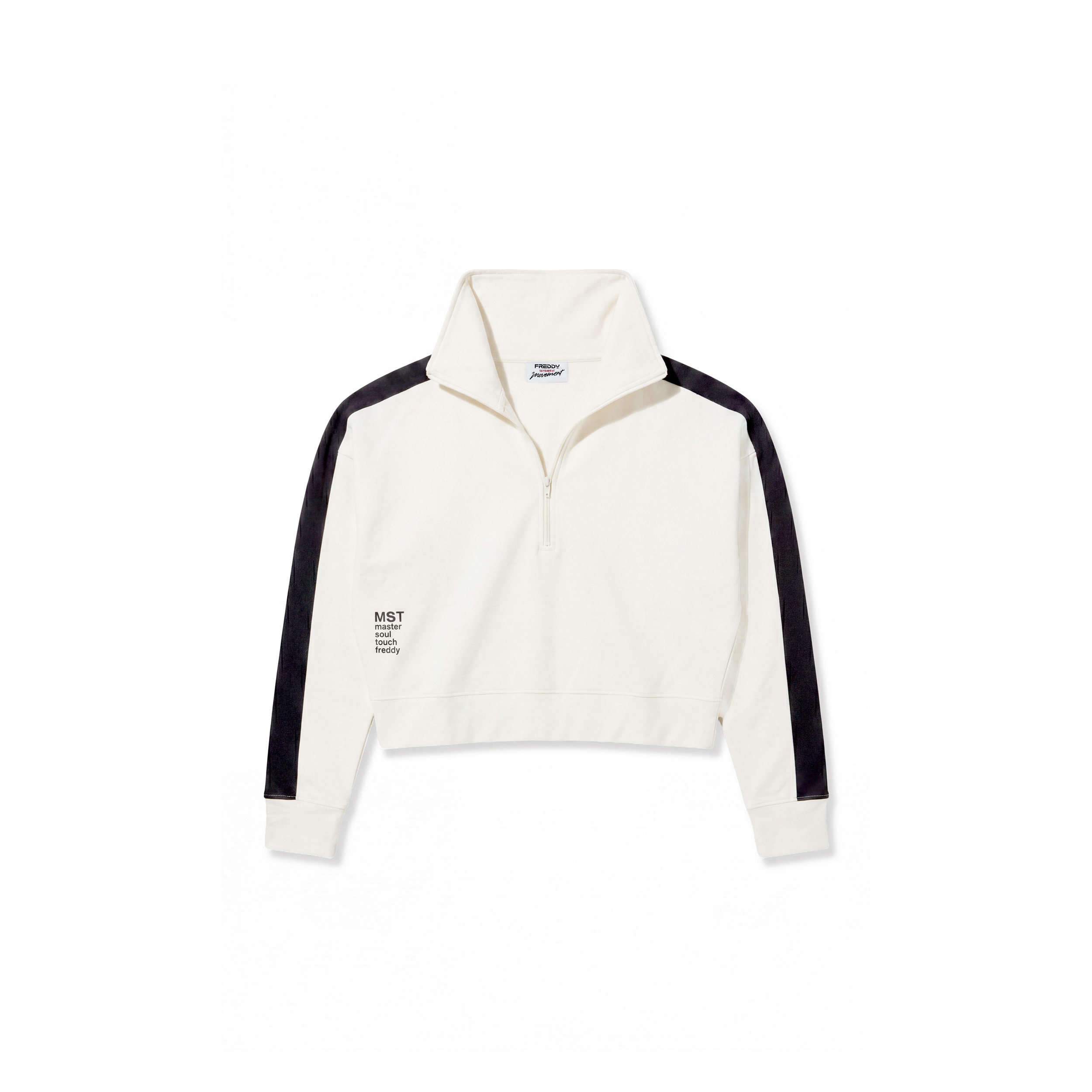 Felpa donna comfort con maxi collo alto e chiusura mezza zip