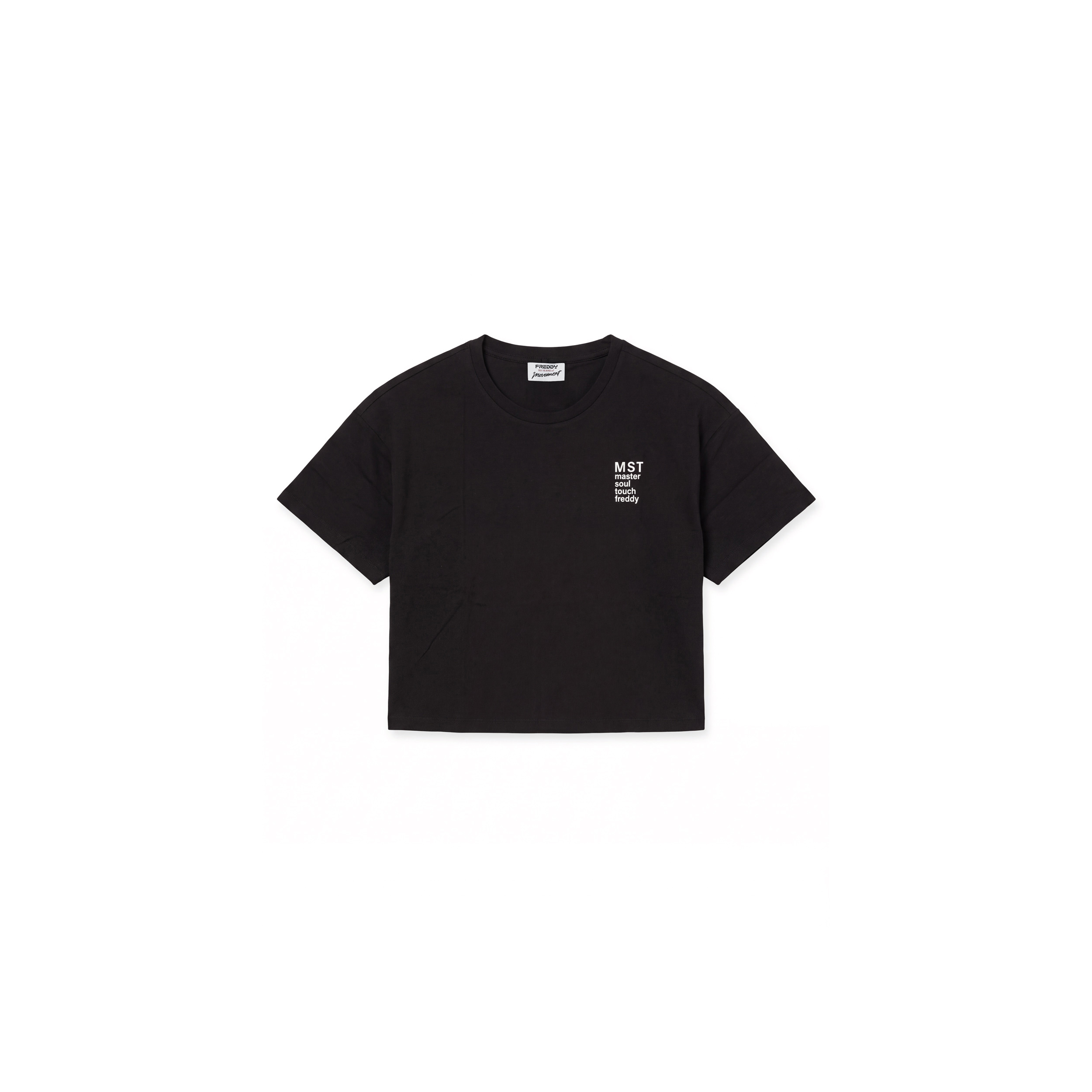 T-shirt donna girocollo comfort cropped basic
