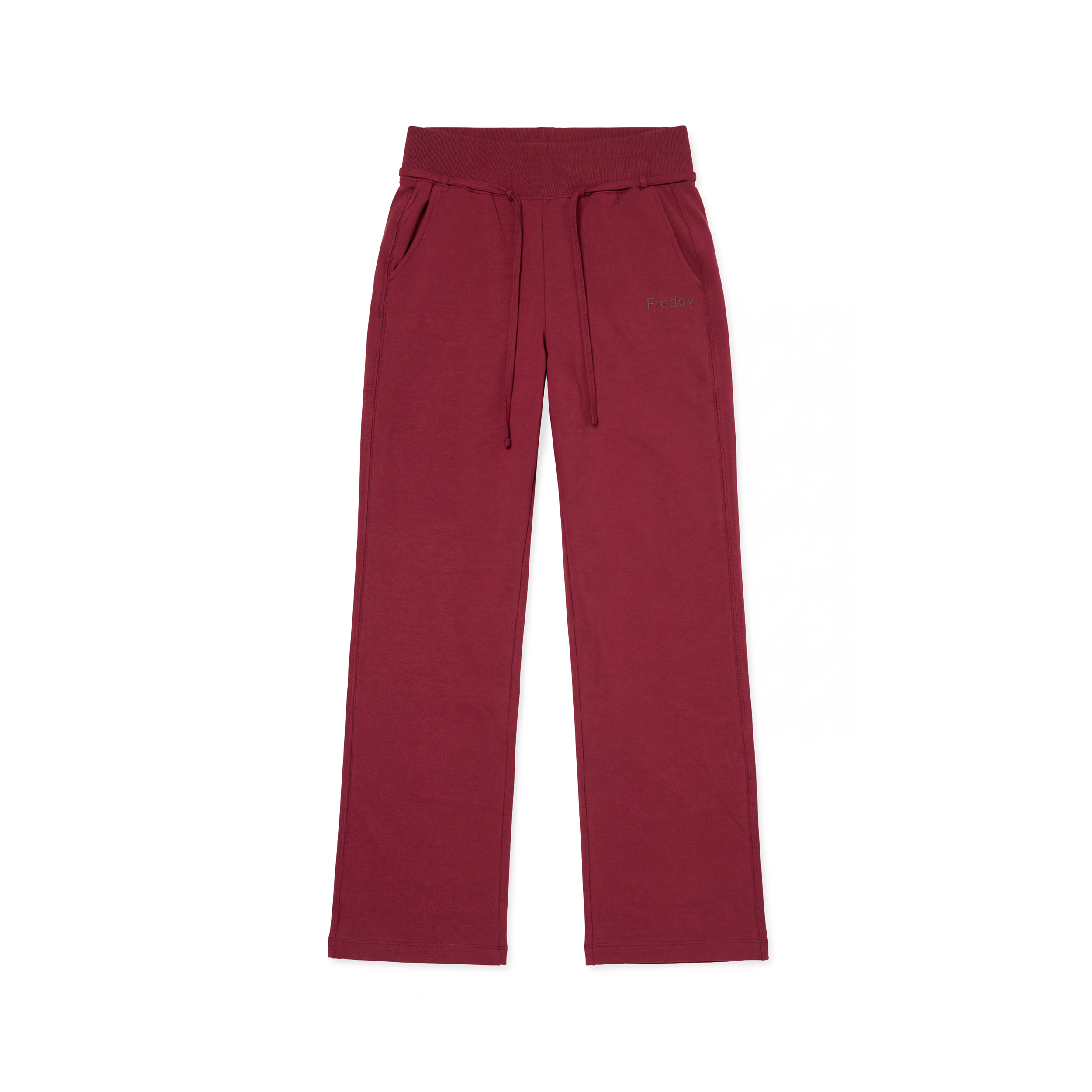 Pantaloni sportivi donna a vita alta mini flare slim fit