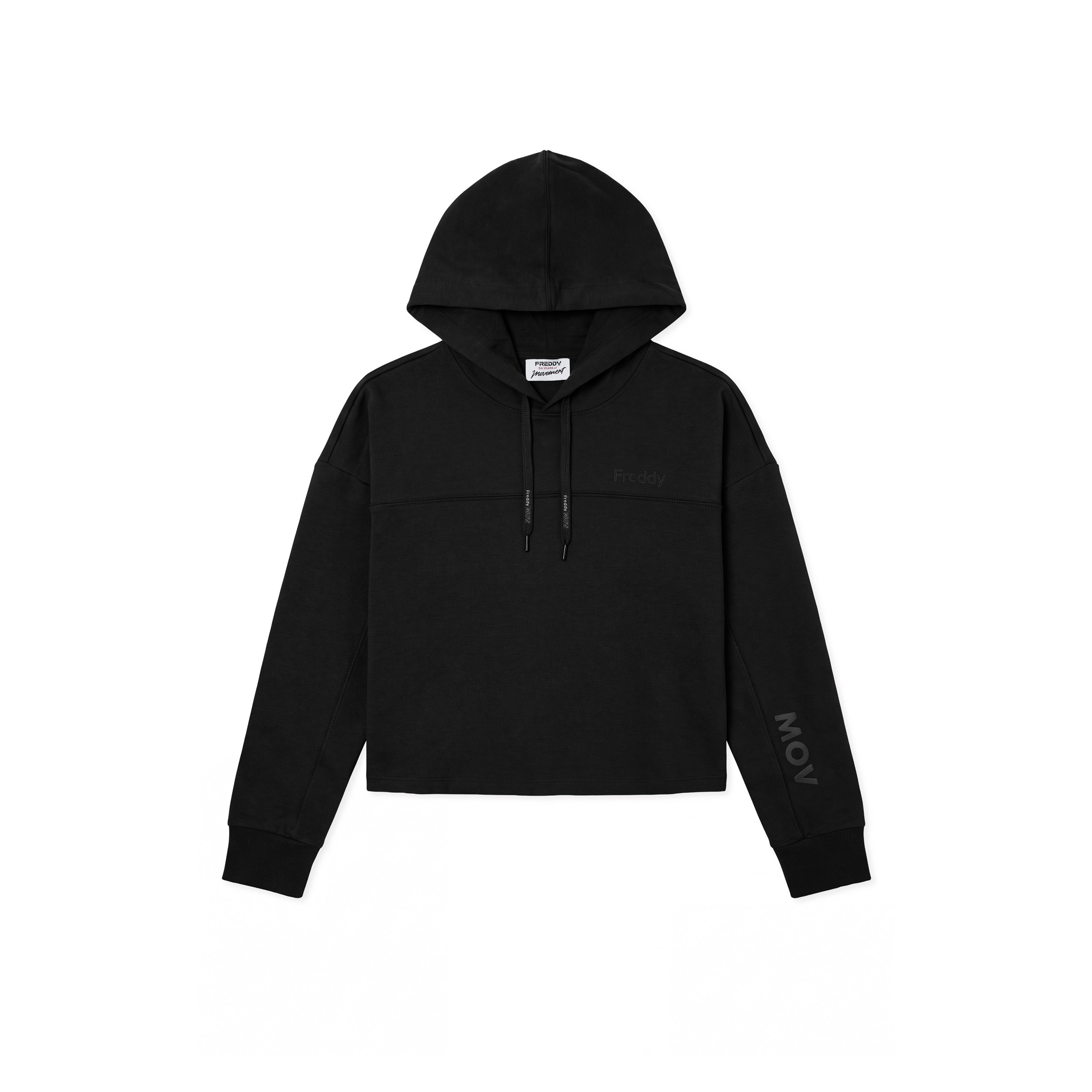 Felpa boxy cropped donna con cappuccio Freddy MOV