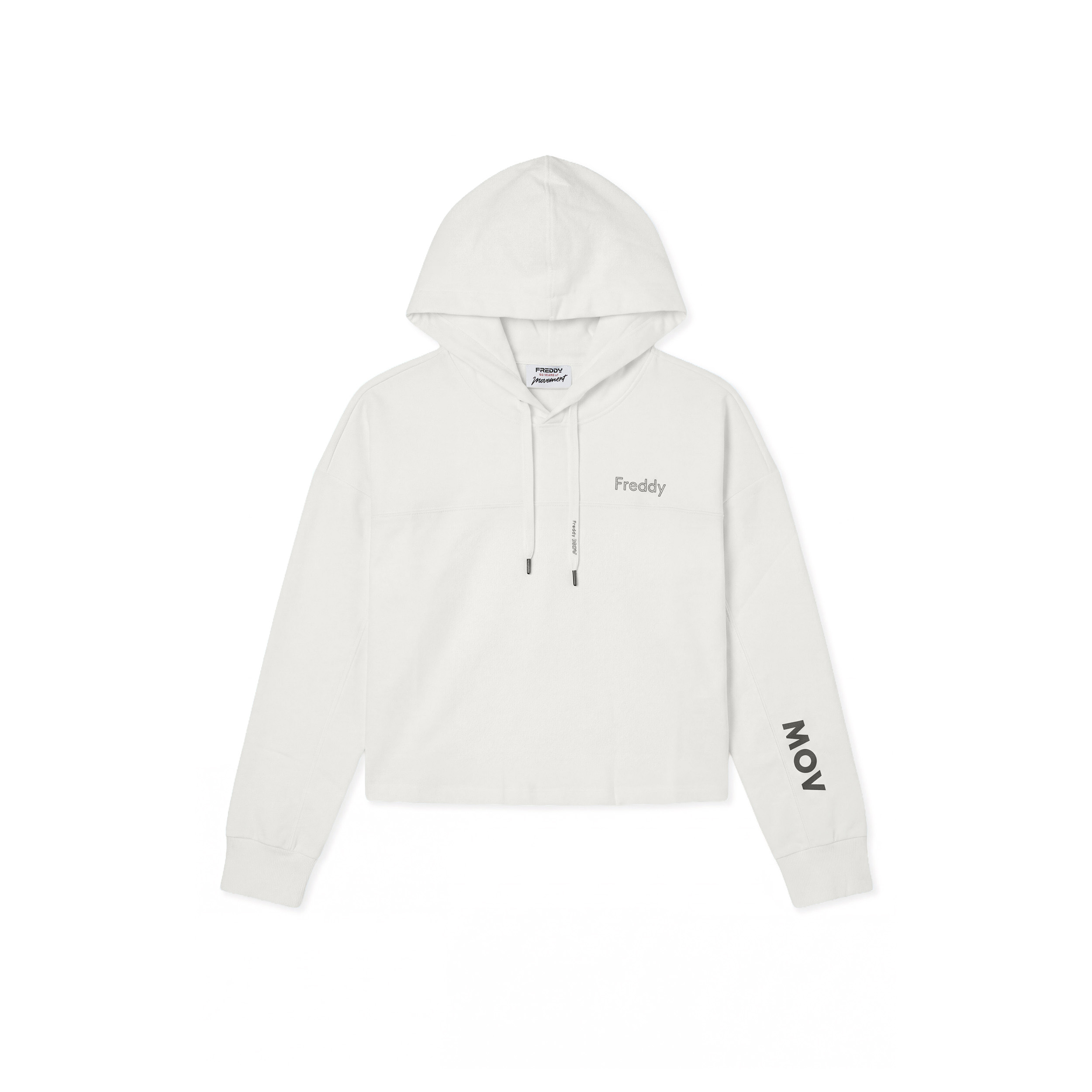 Felpa boxy cropped donna con cappuccio Freddy MOV