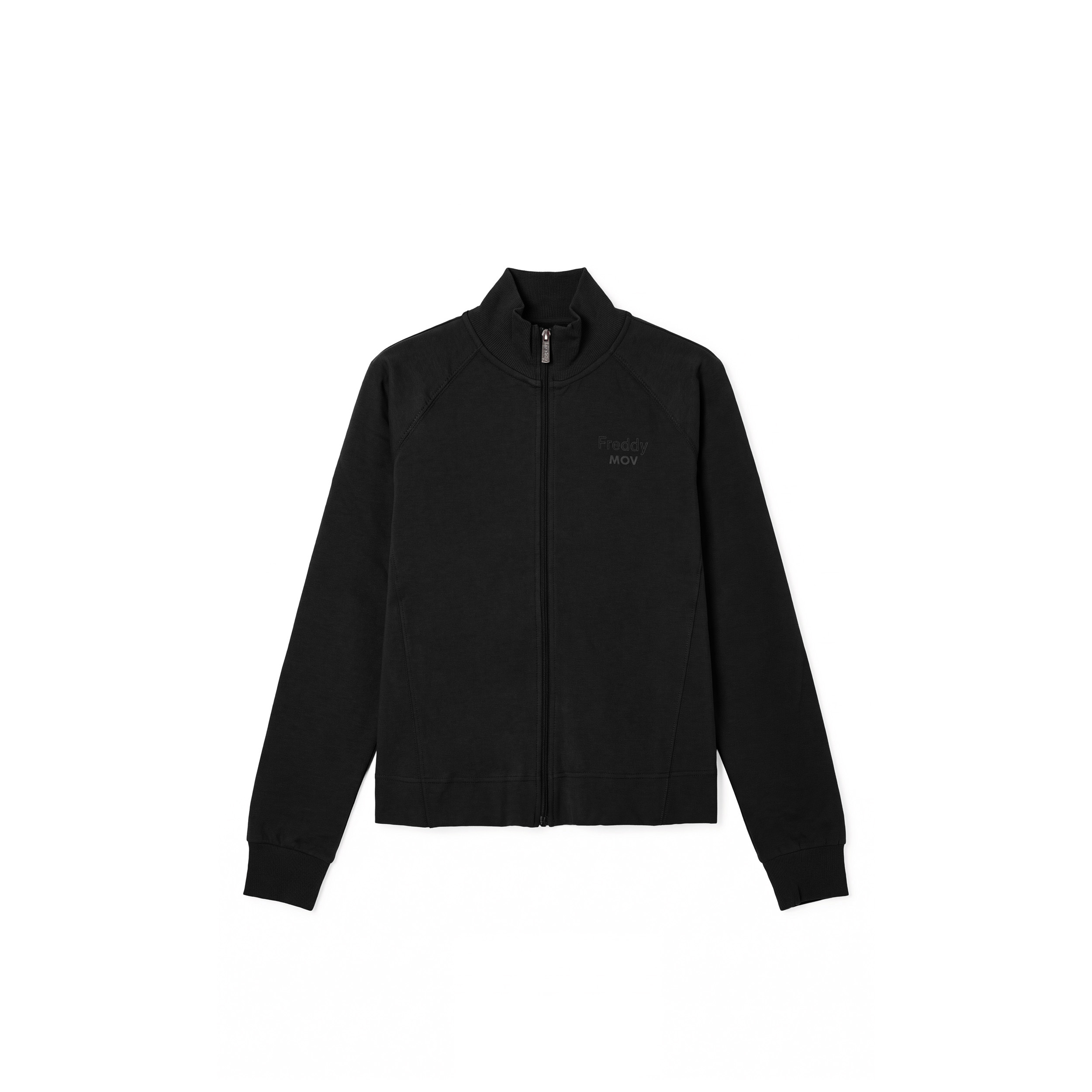 Felpa boxy cropped donna full-zip a collo alto