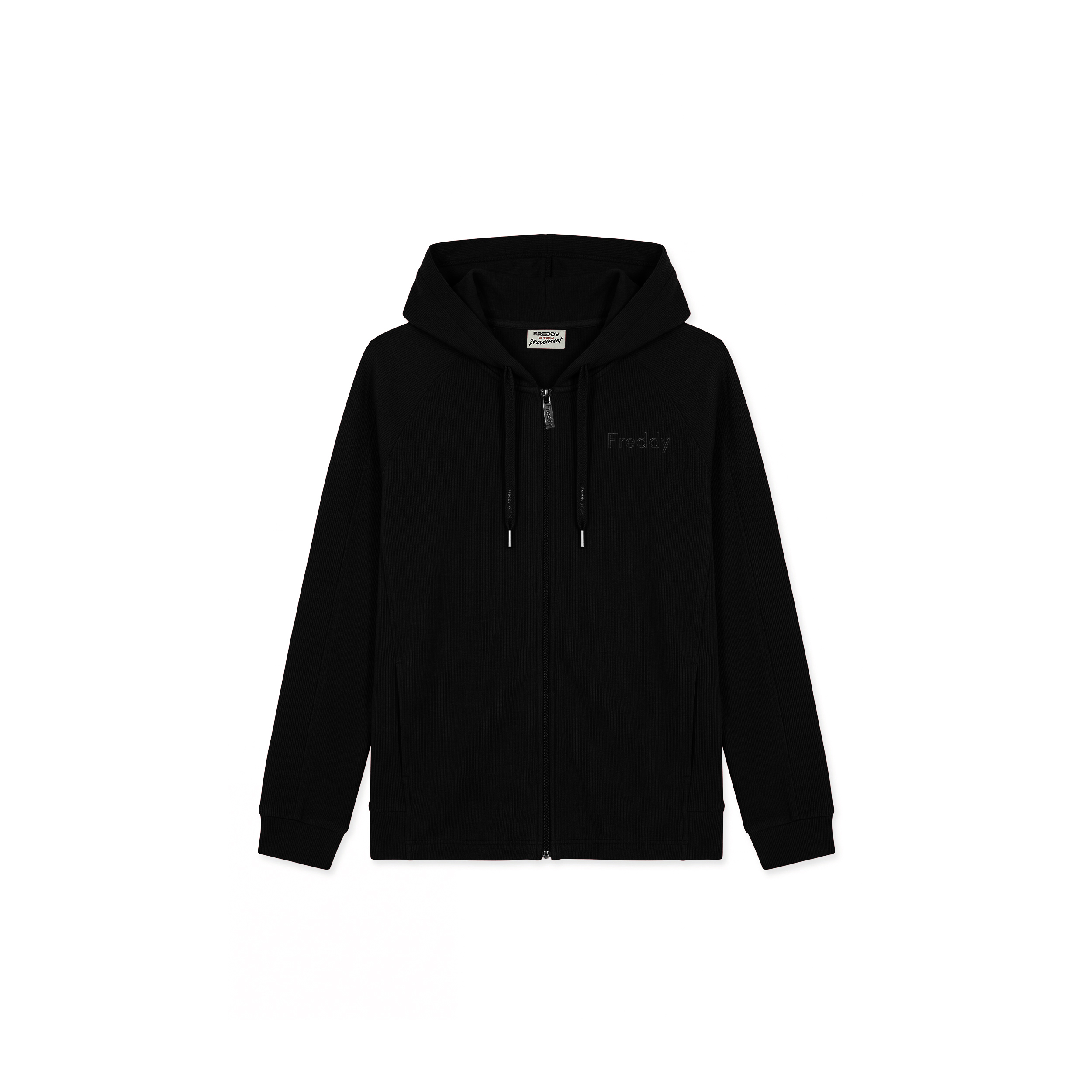 Felpa boxy cropped donna con zip e cappuccio