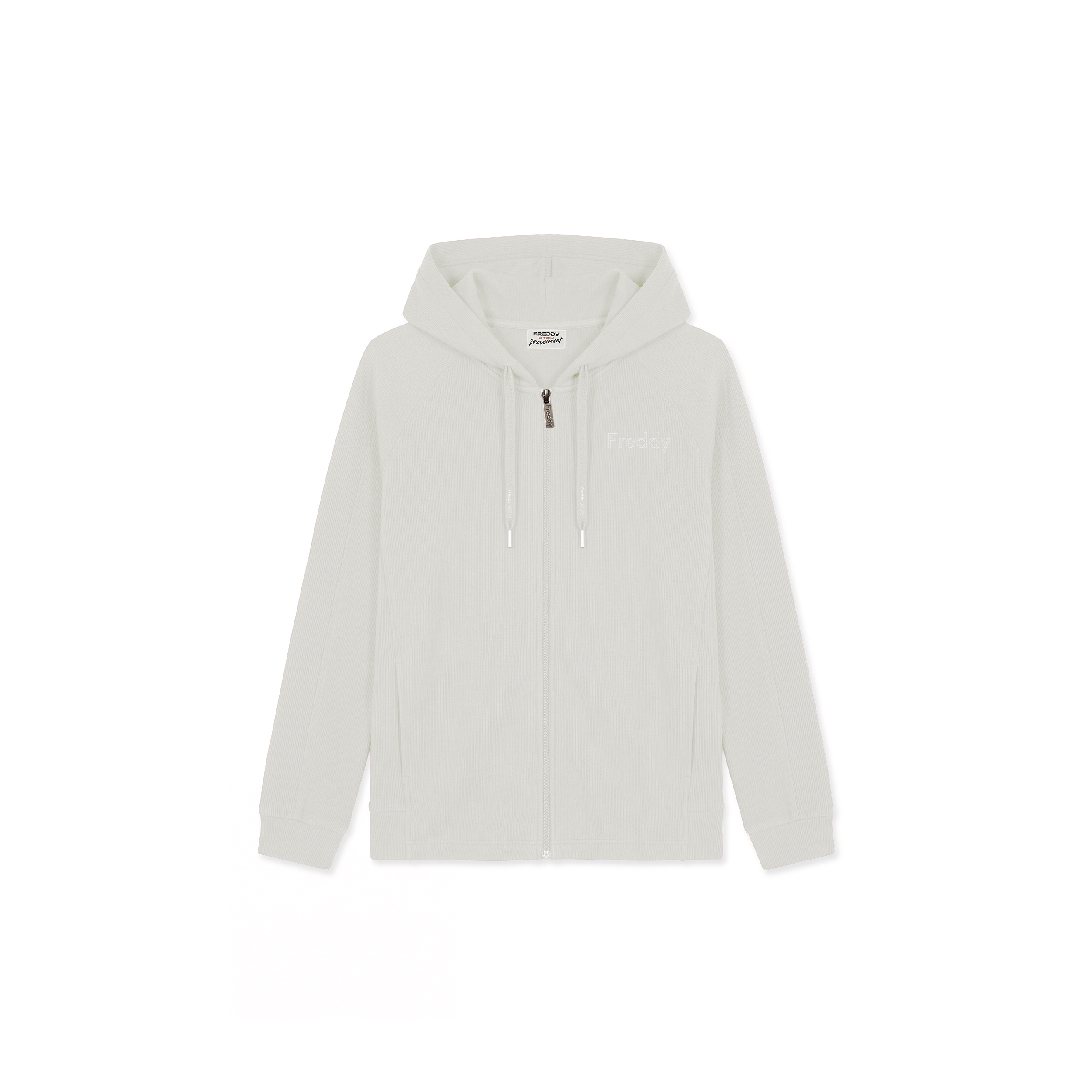 Felpa boxy cropped donna con zip e cappuccio