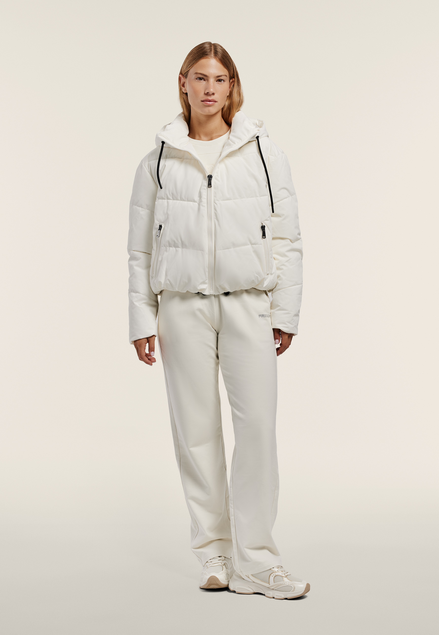 Piumino Cropped Donna in Tessuto Antivento