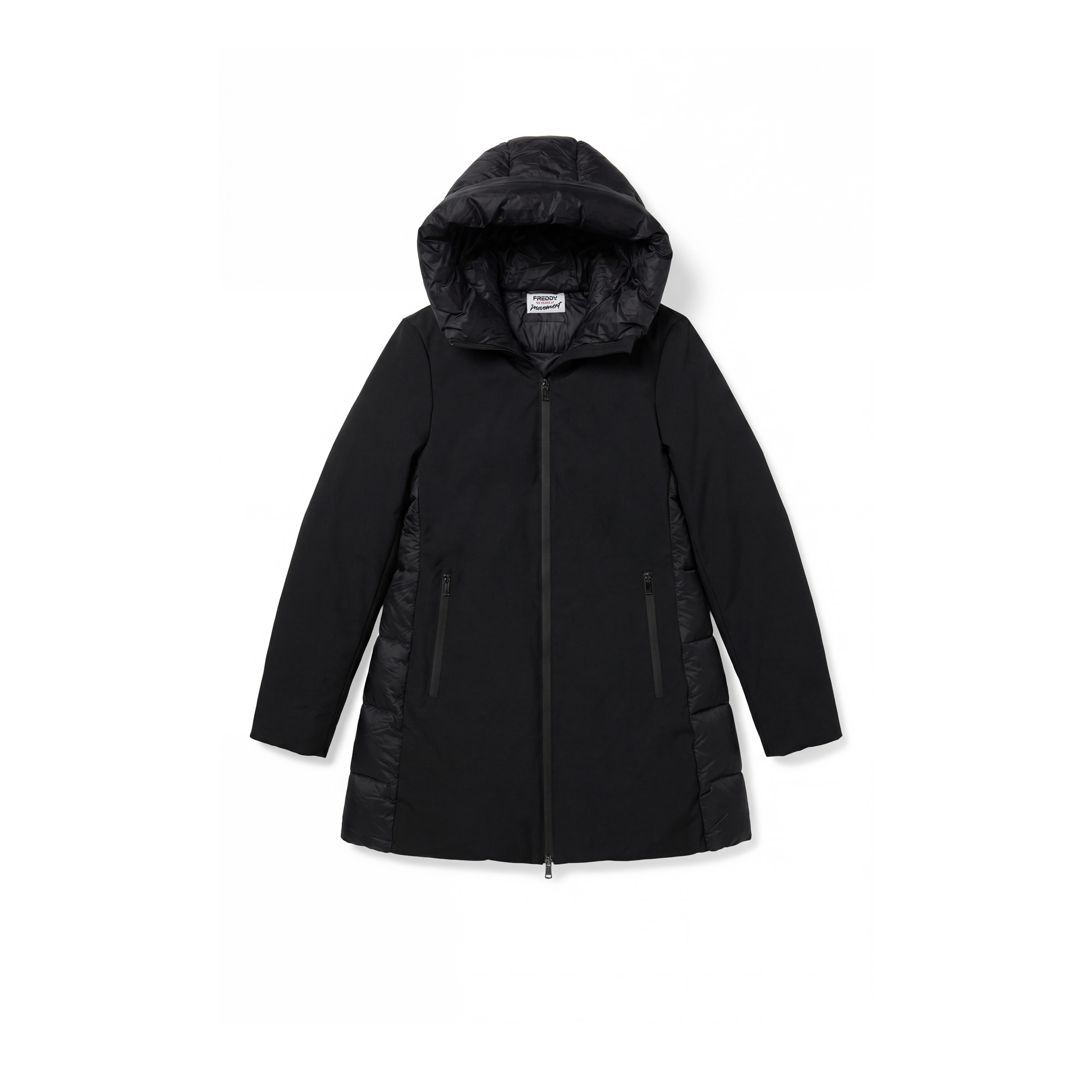 Giacca Invernale in Soft Shell e Nylon con Cappuccio