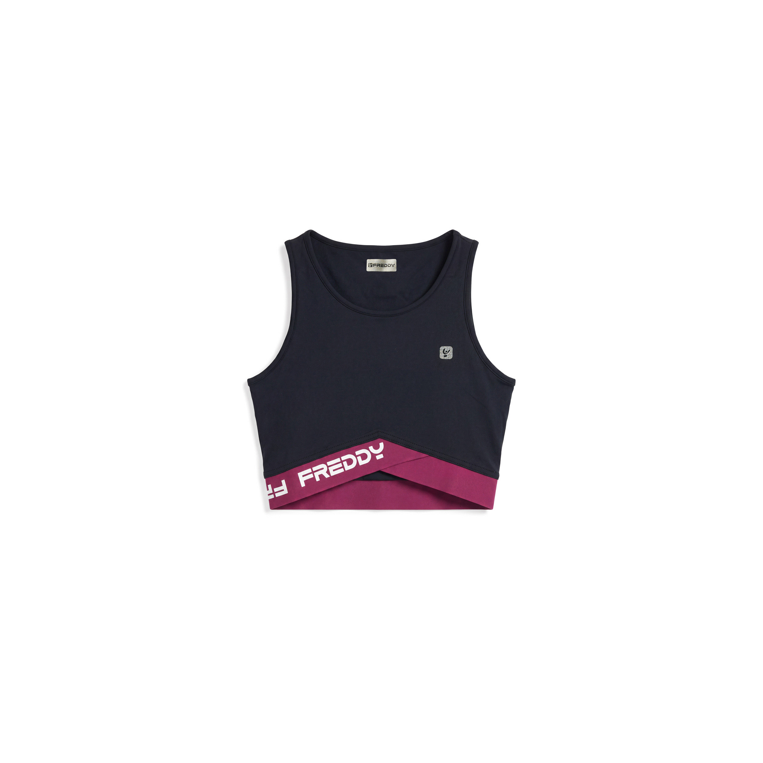 Sport Bra Mano Pesca con Fasce Elastiche Incrociate