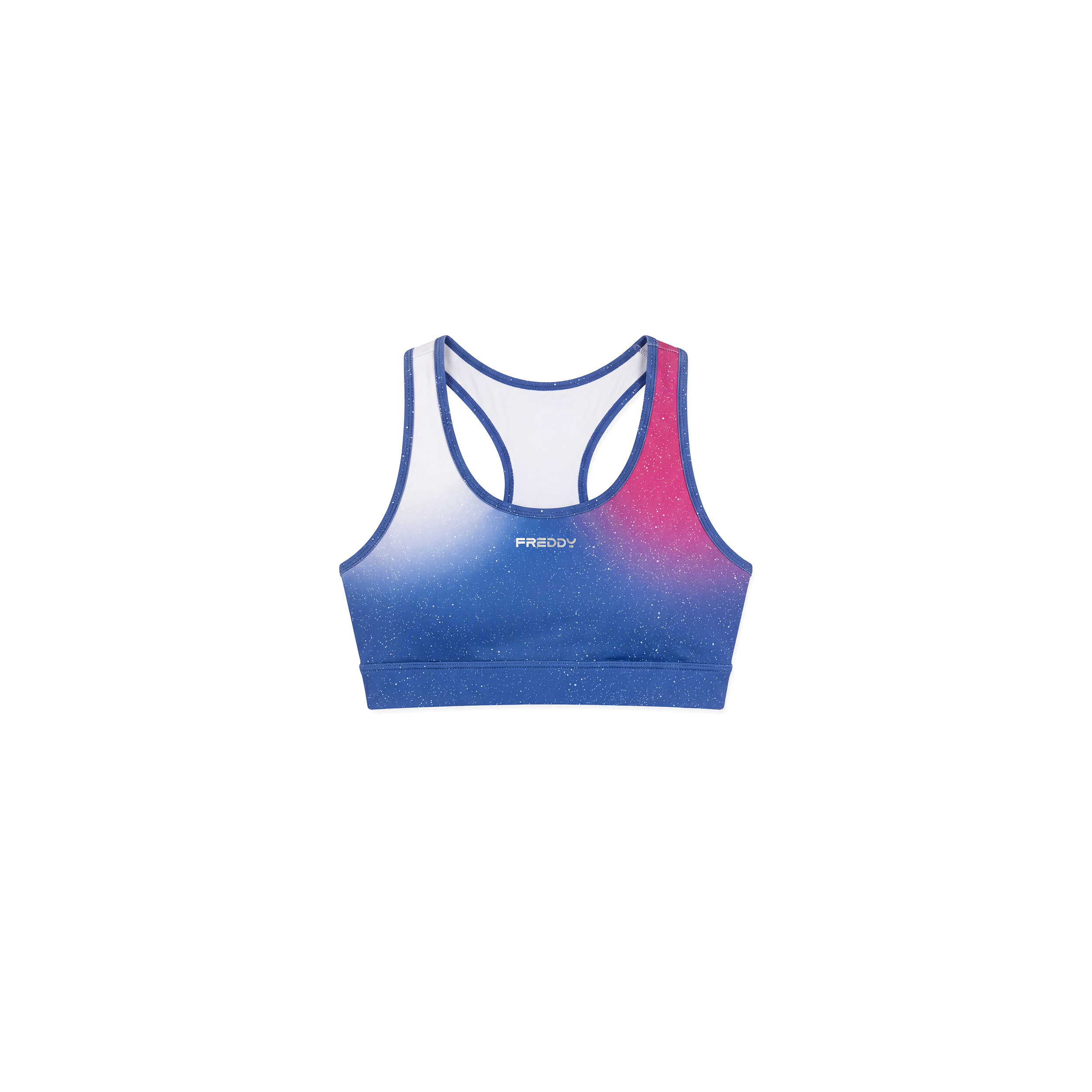 Sport Bra Supporto Medio in Jersey Quick Dry Stampa Stellata