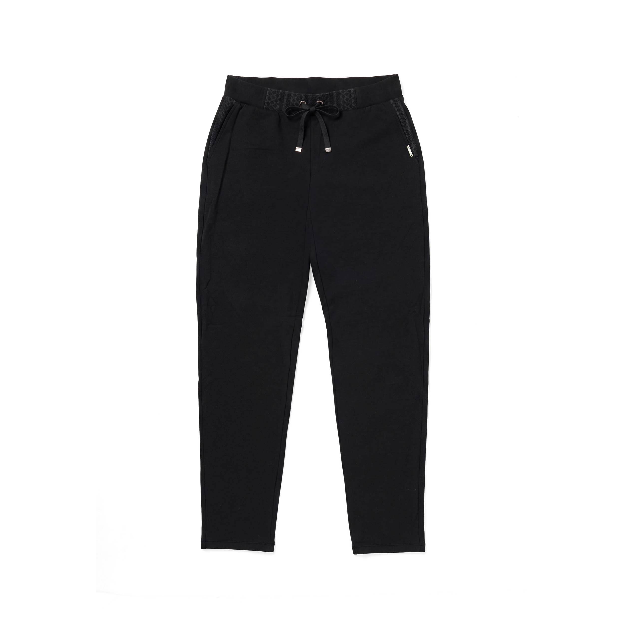 Pantaloni in felpa modal con dettagli in trama geometrica