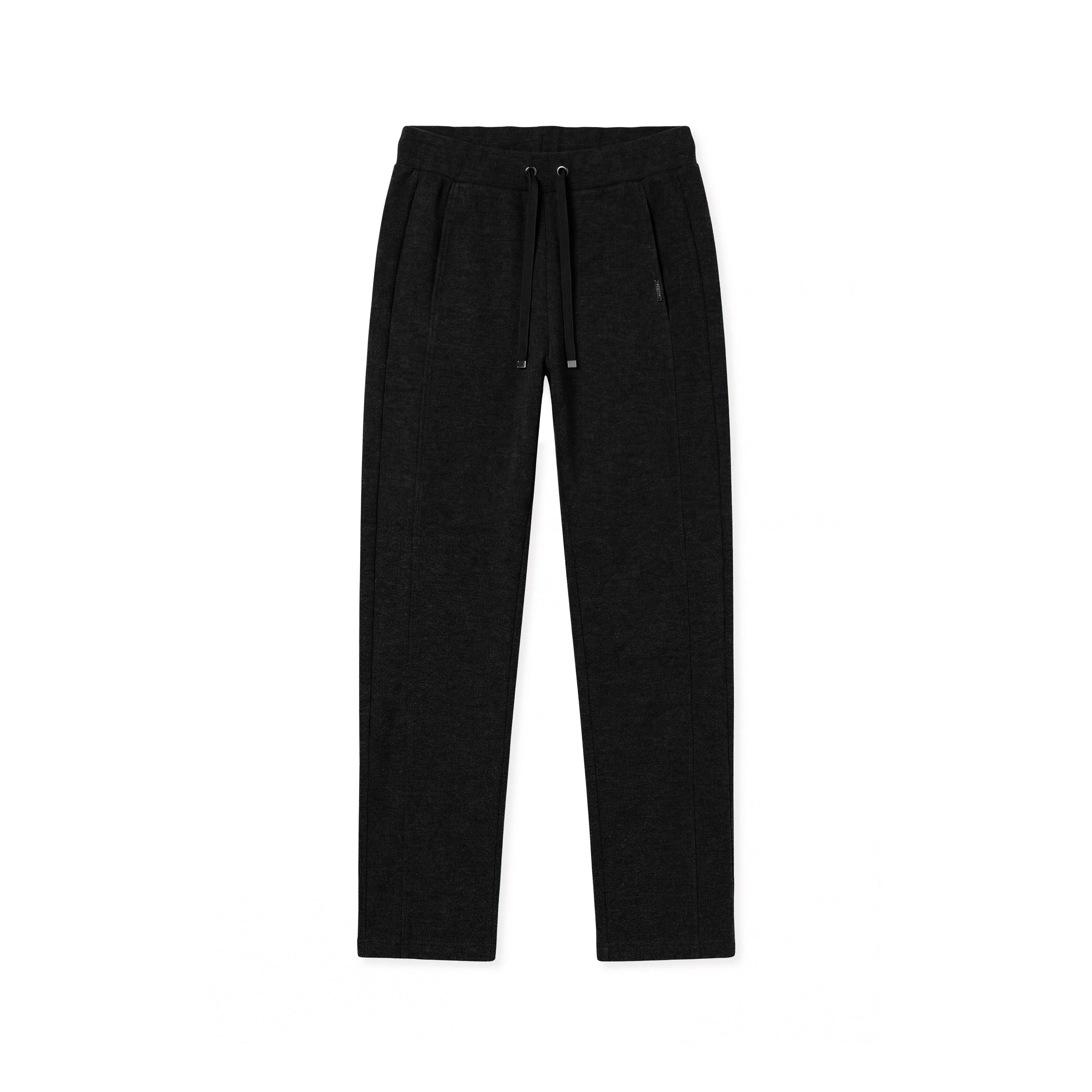 Pantaloni donna effetto tricot con cuciture laterali