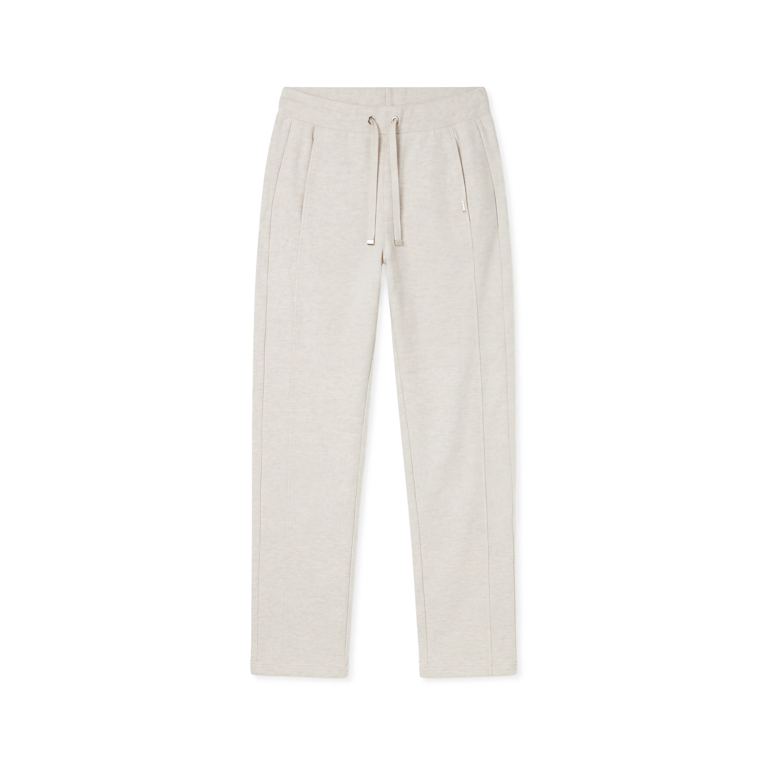Pantaloni donna effetto tricot con cuciture laterali