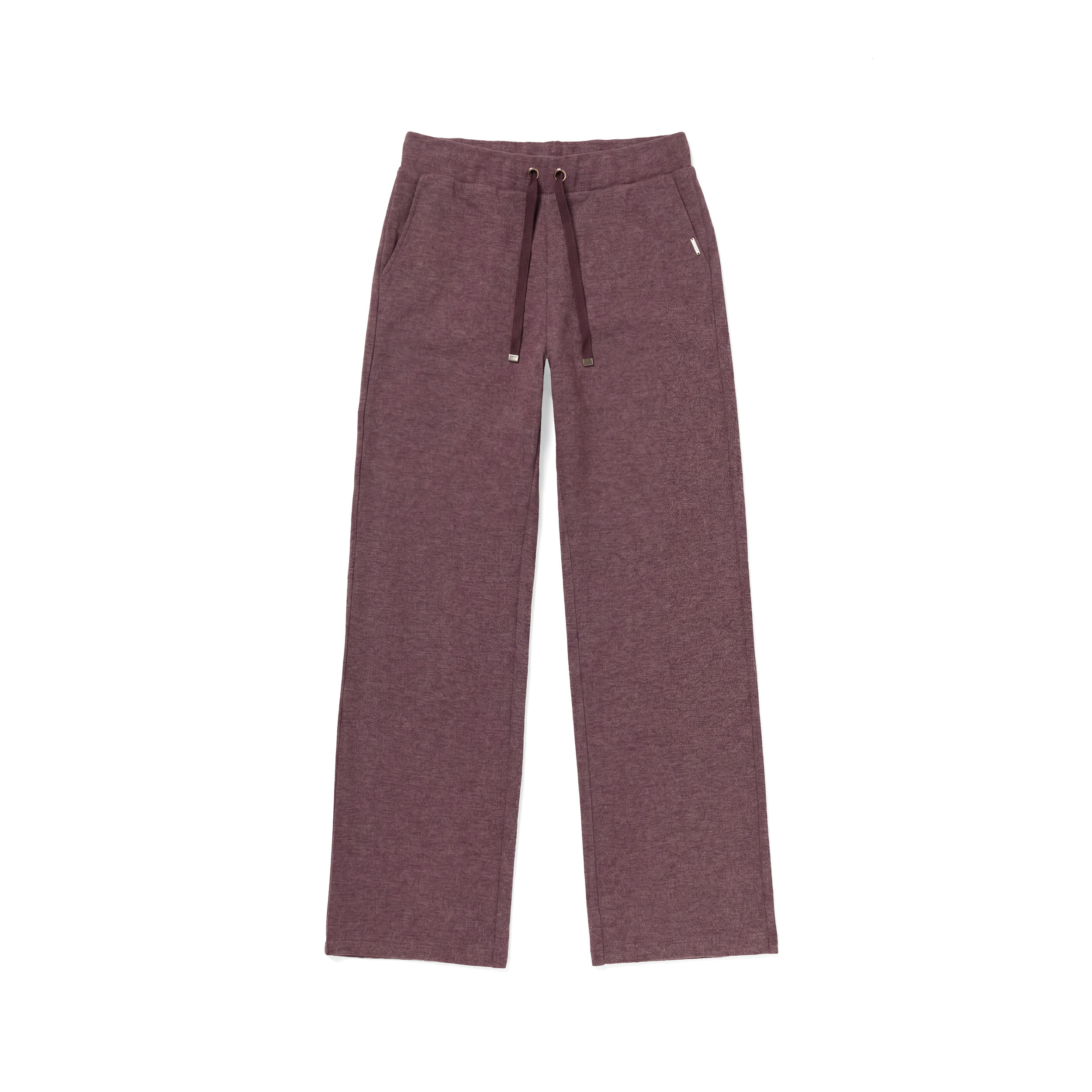 Pantaloni donna wide leg effetto tricot con coulisse