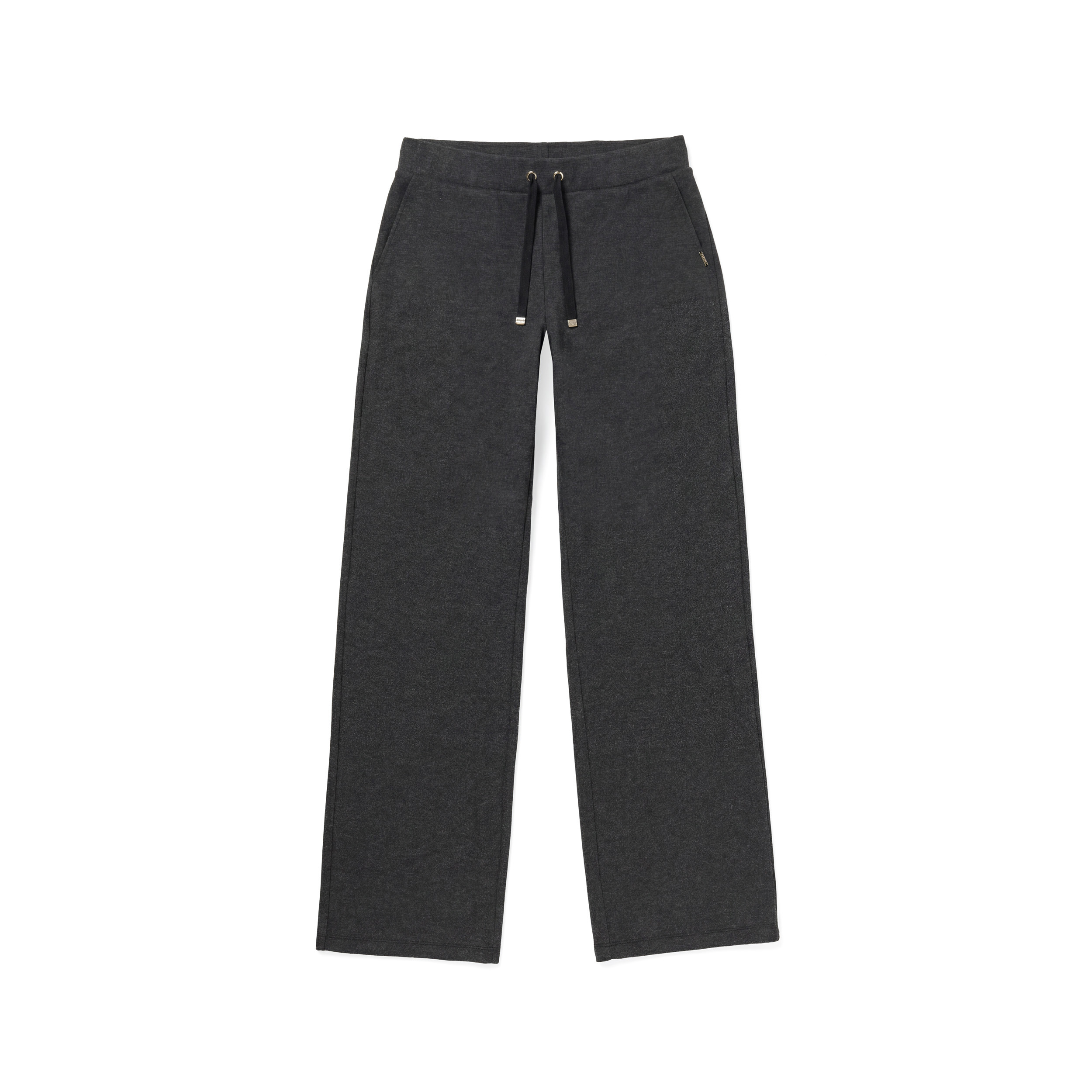 Pantaloni donna wide leg effetto tricot con coulisse