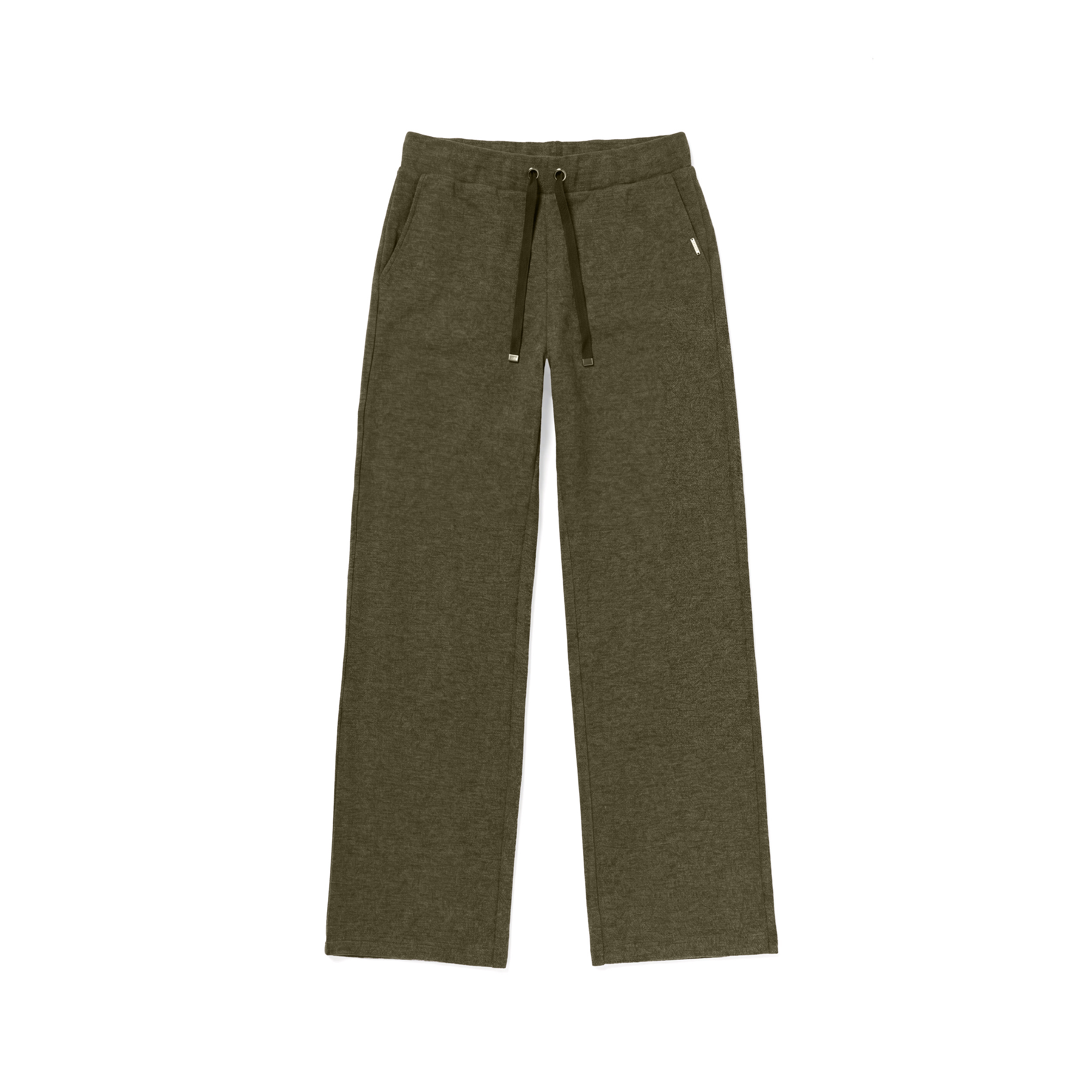 Pantaloni donna wide leg effetto tricot con coulisse