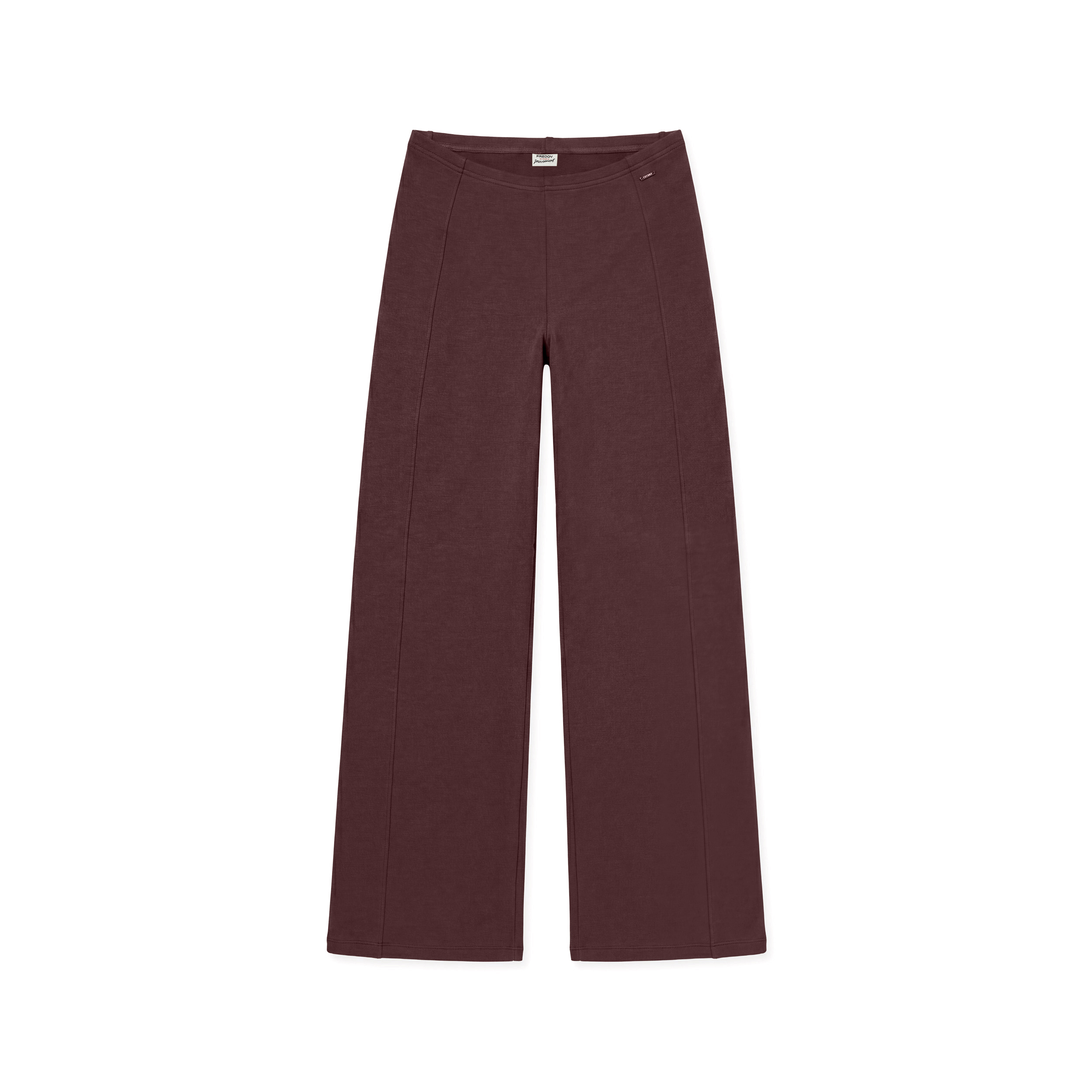 Pantaloni slim a gamba ampia in felpa modal