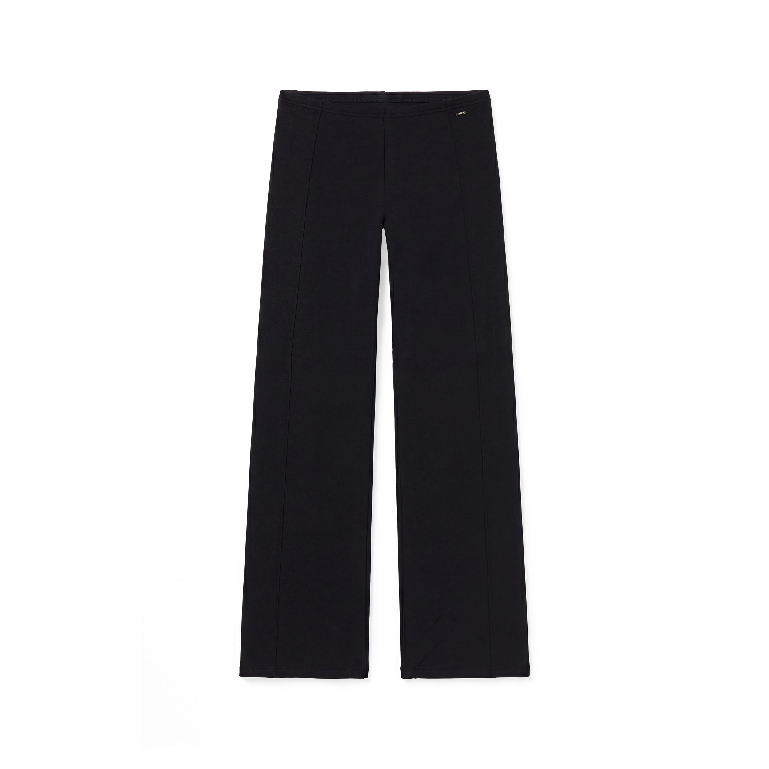 Pantaloni slim a gamba ampia in felpa modal
