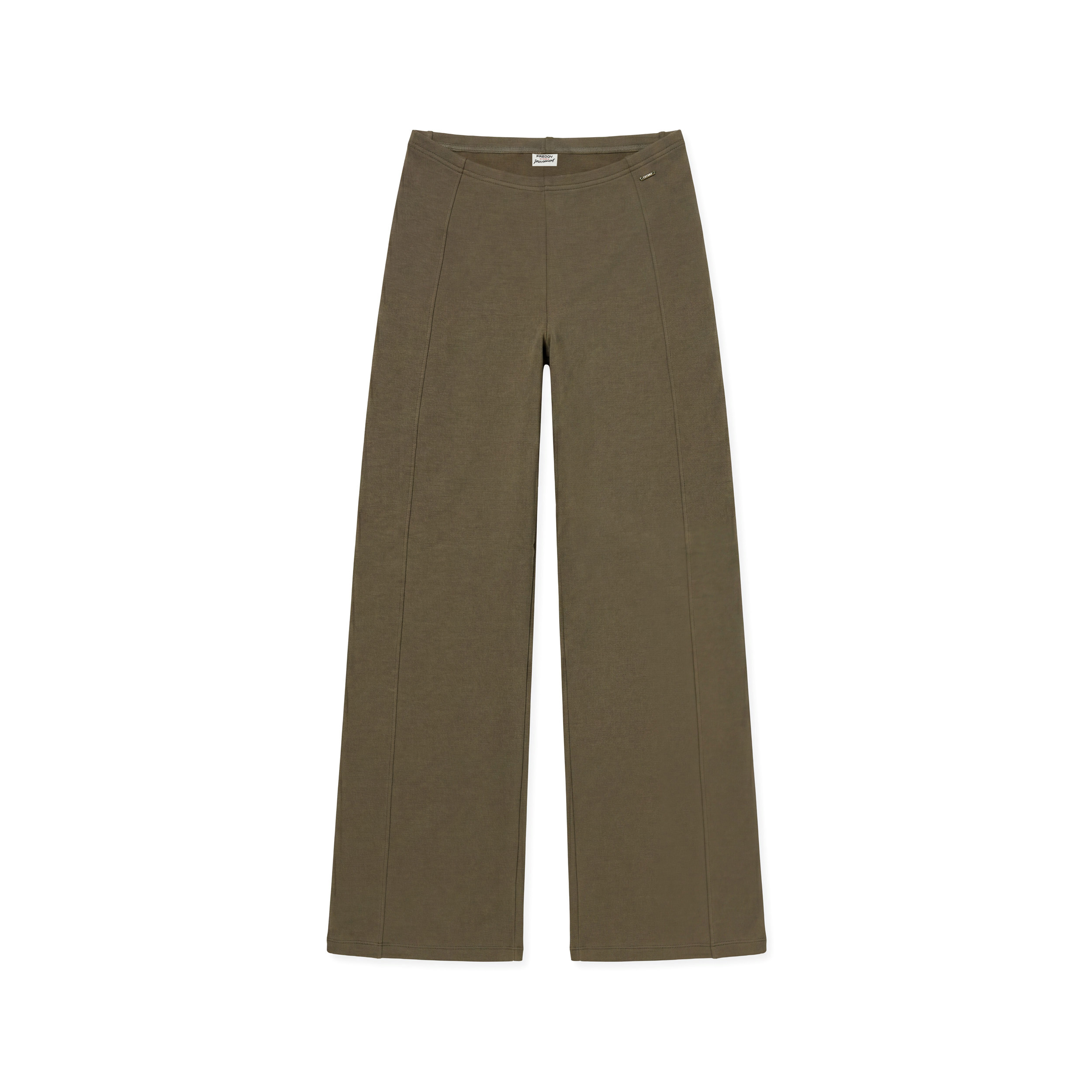 Pantaloni slim a gamba ampia in felpa modal