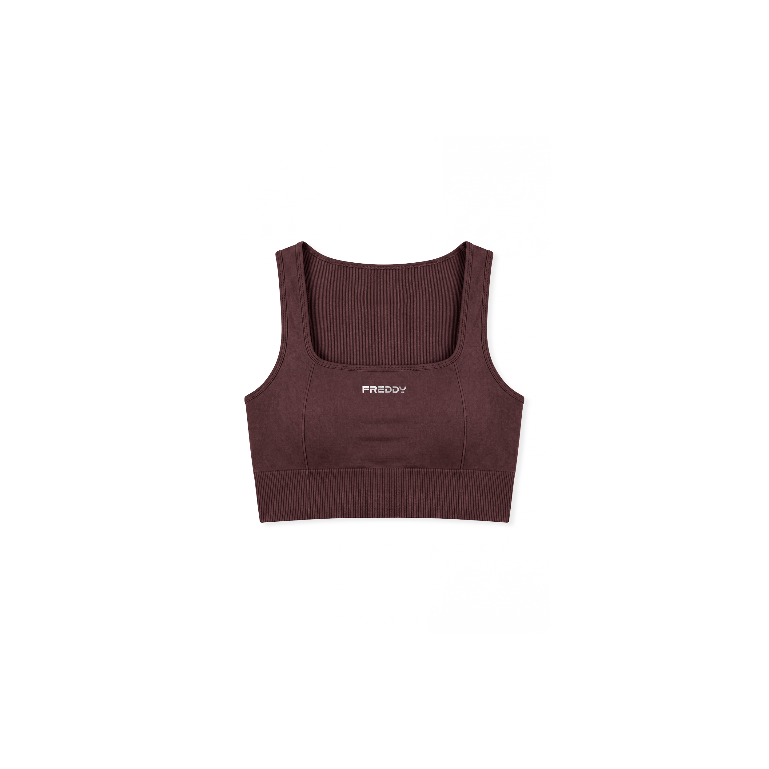 Top Sportivo Supporto Medio in Tessuto Seamless