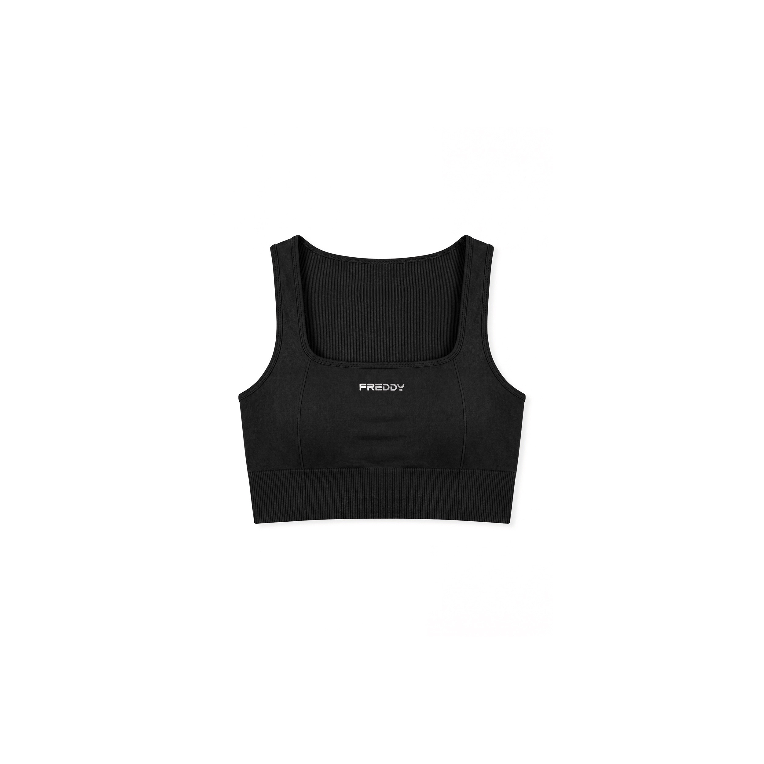 Top Sportivo Supporto Medio in Tessuto Seamless