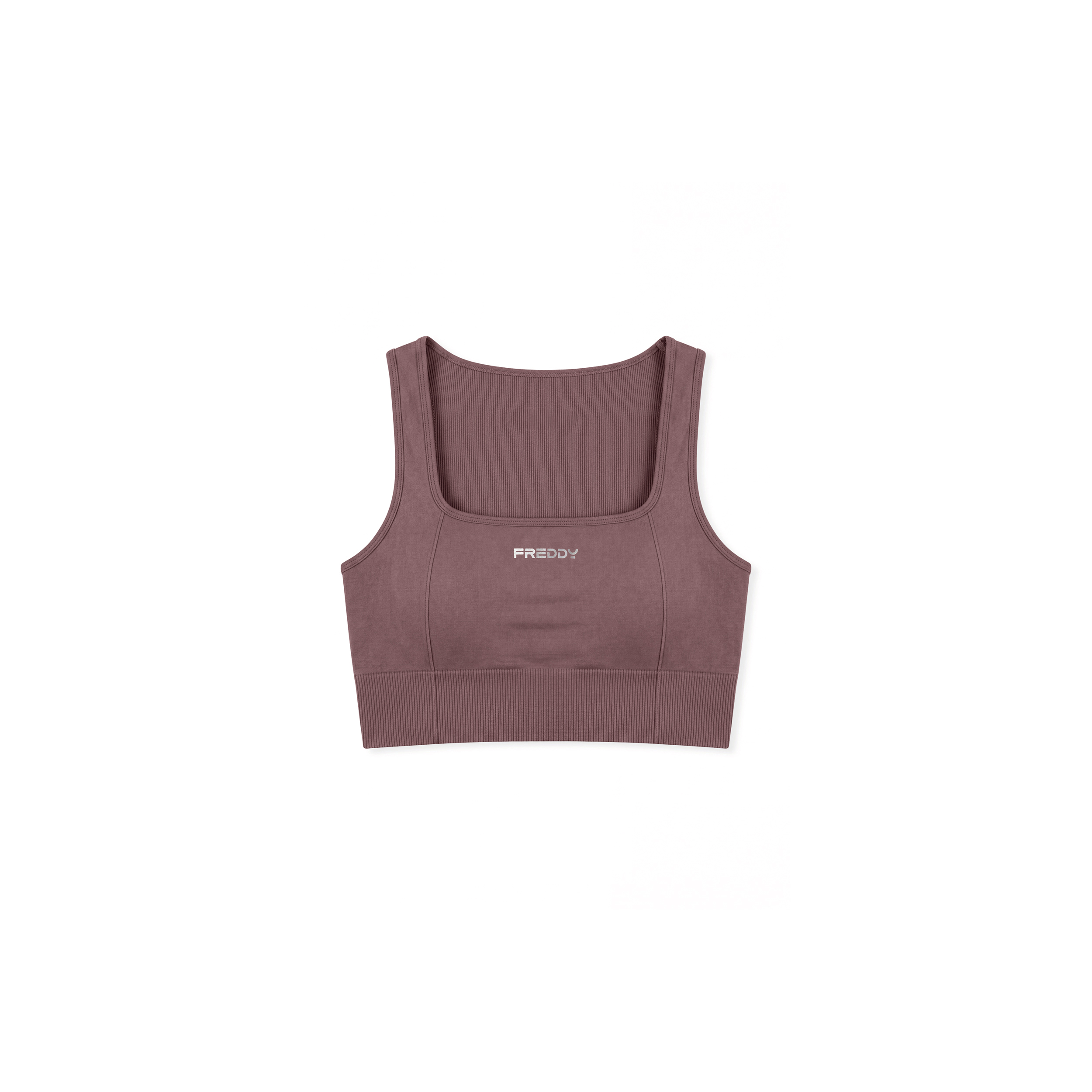 Top Sportivo Supporto Medio in Tessuto Seamless