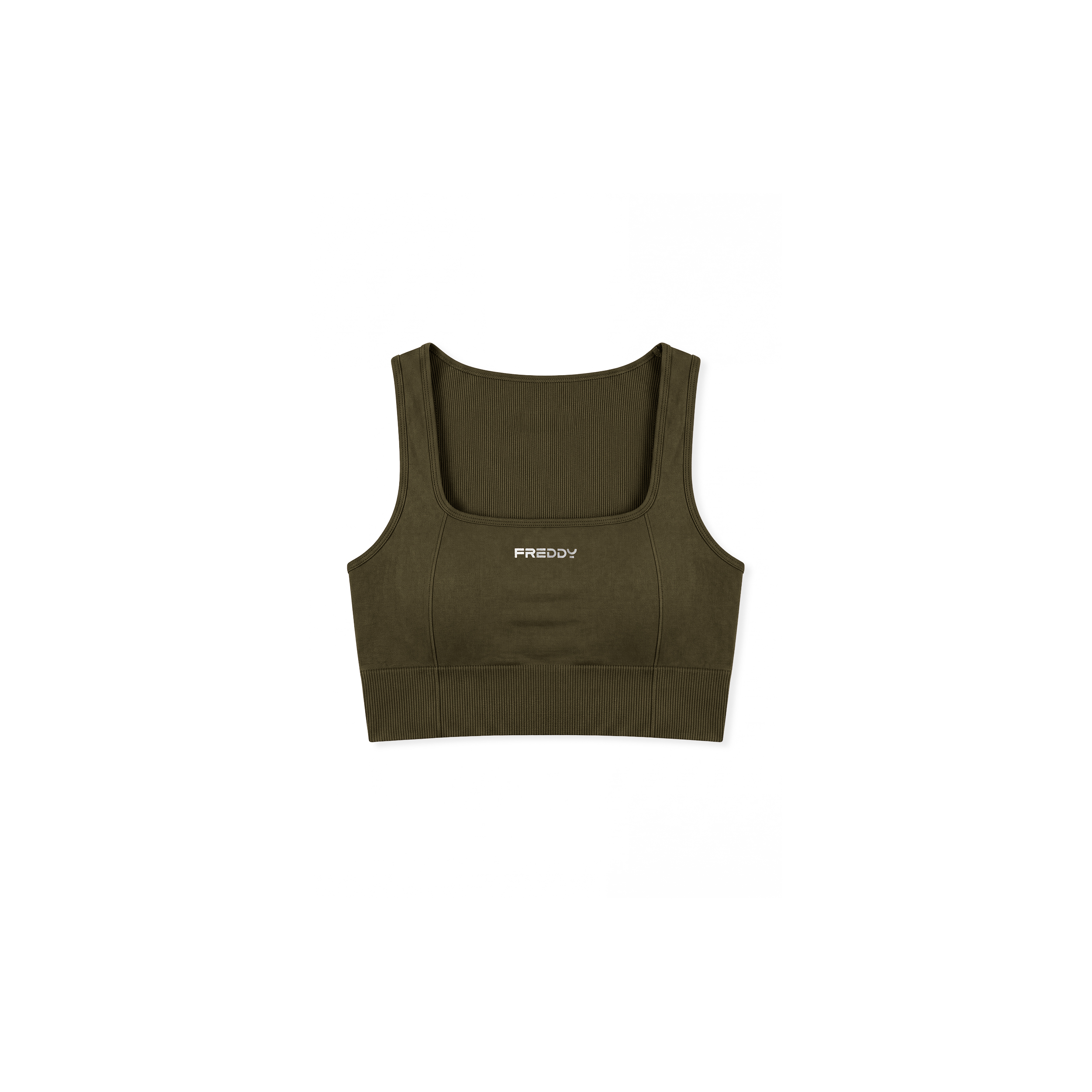 Top Sportivo Supporto Medio in Tessuto Seamless