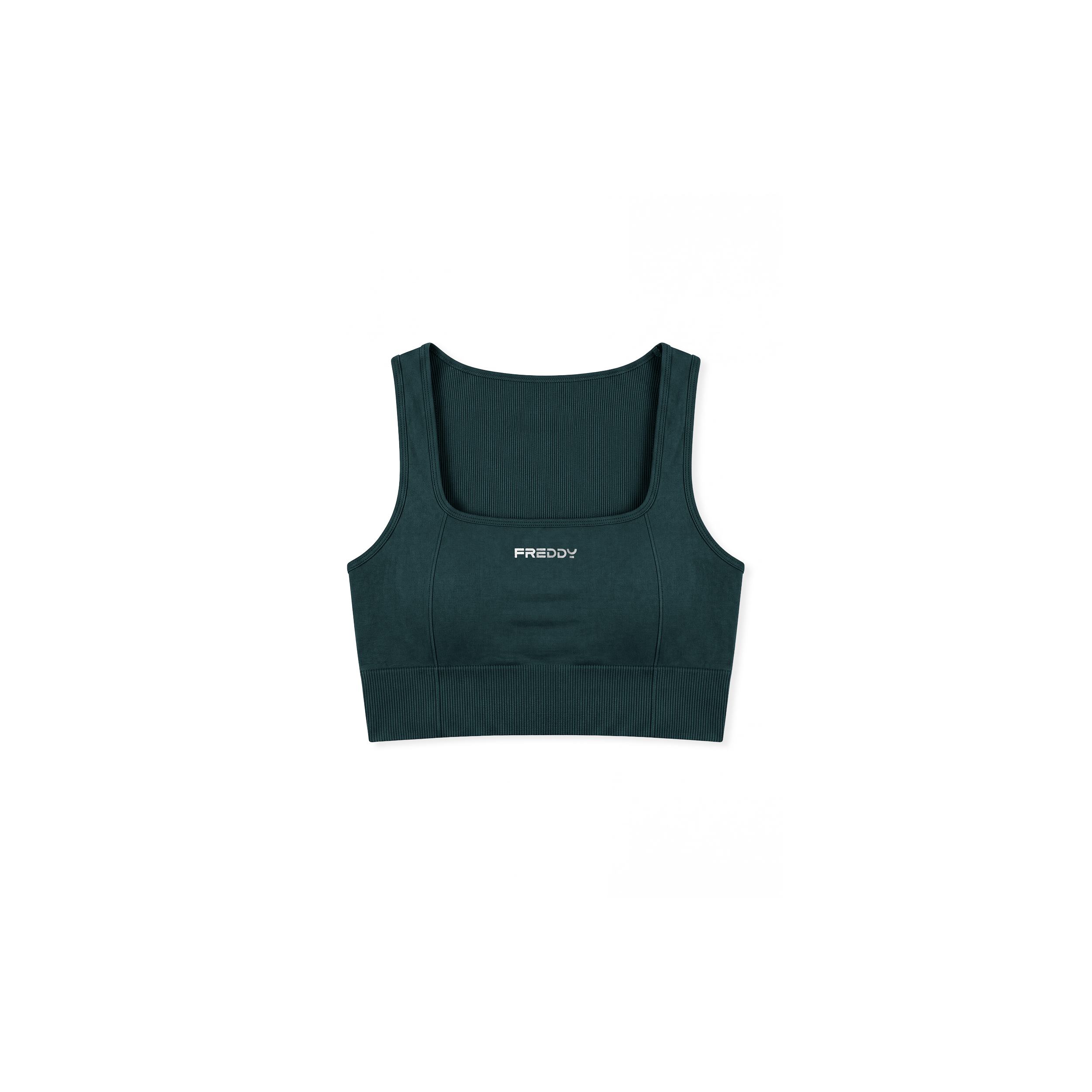 Top Sportivo Supporto Medio in Tessuto Seamless