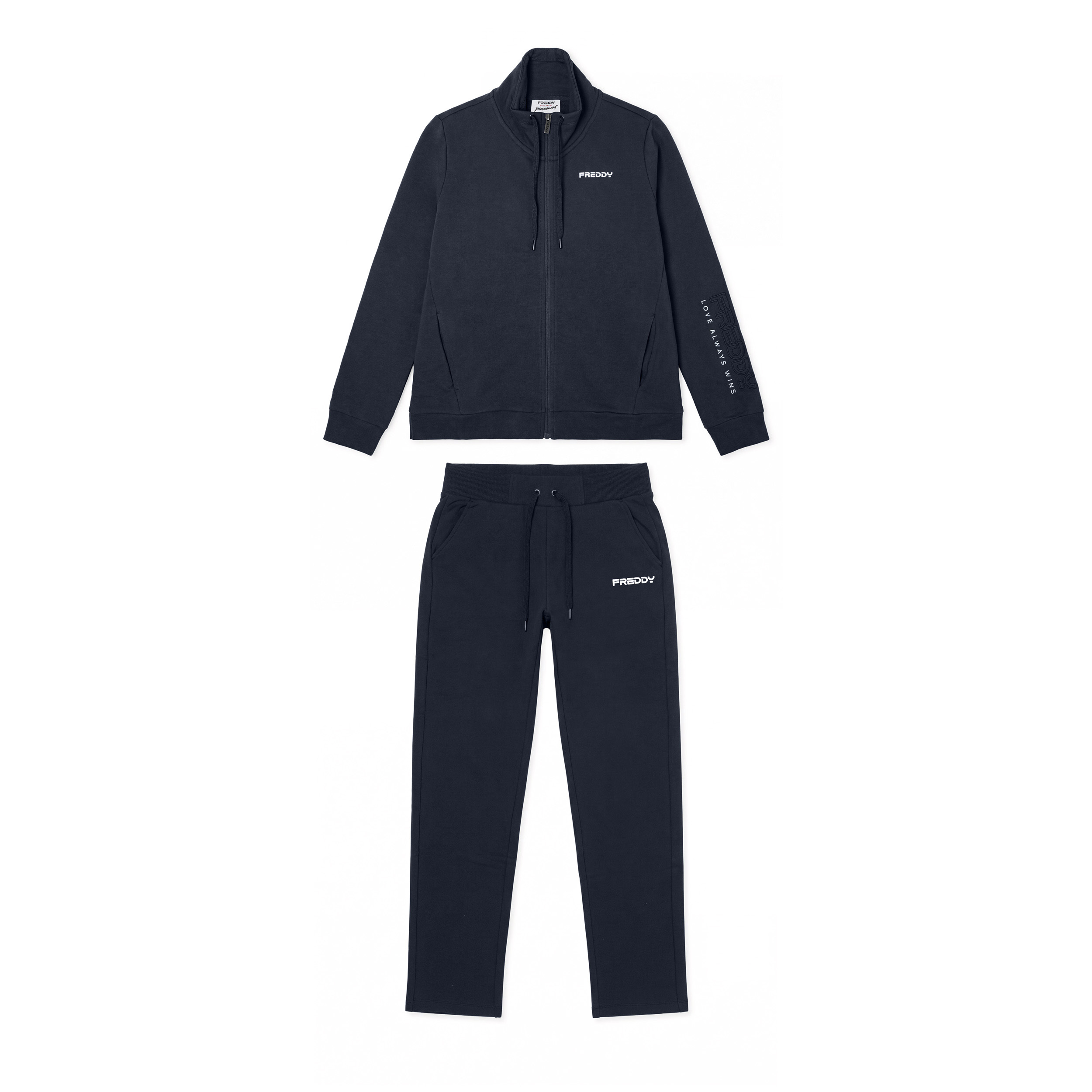 Tuta Sportiva Donna con Zip, Collo Alto e Logo Ricamato