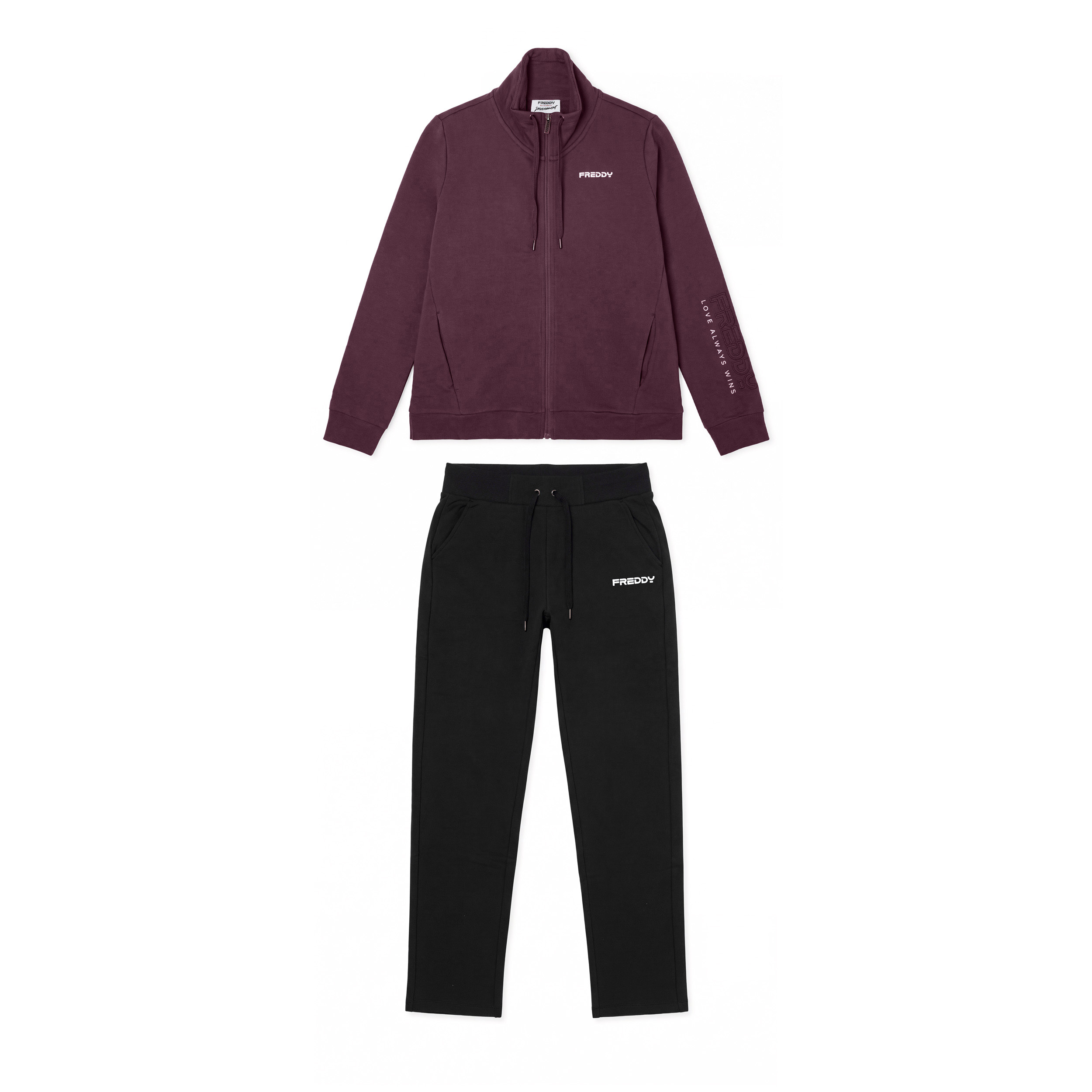 Tuta Sportiva Donna con Zip, Collo Alto e Logo Ricamato