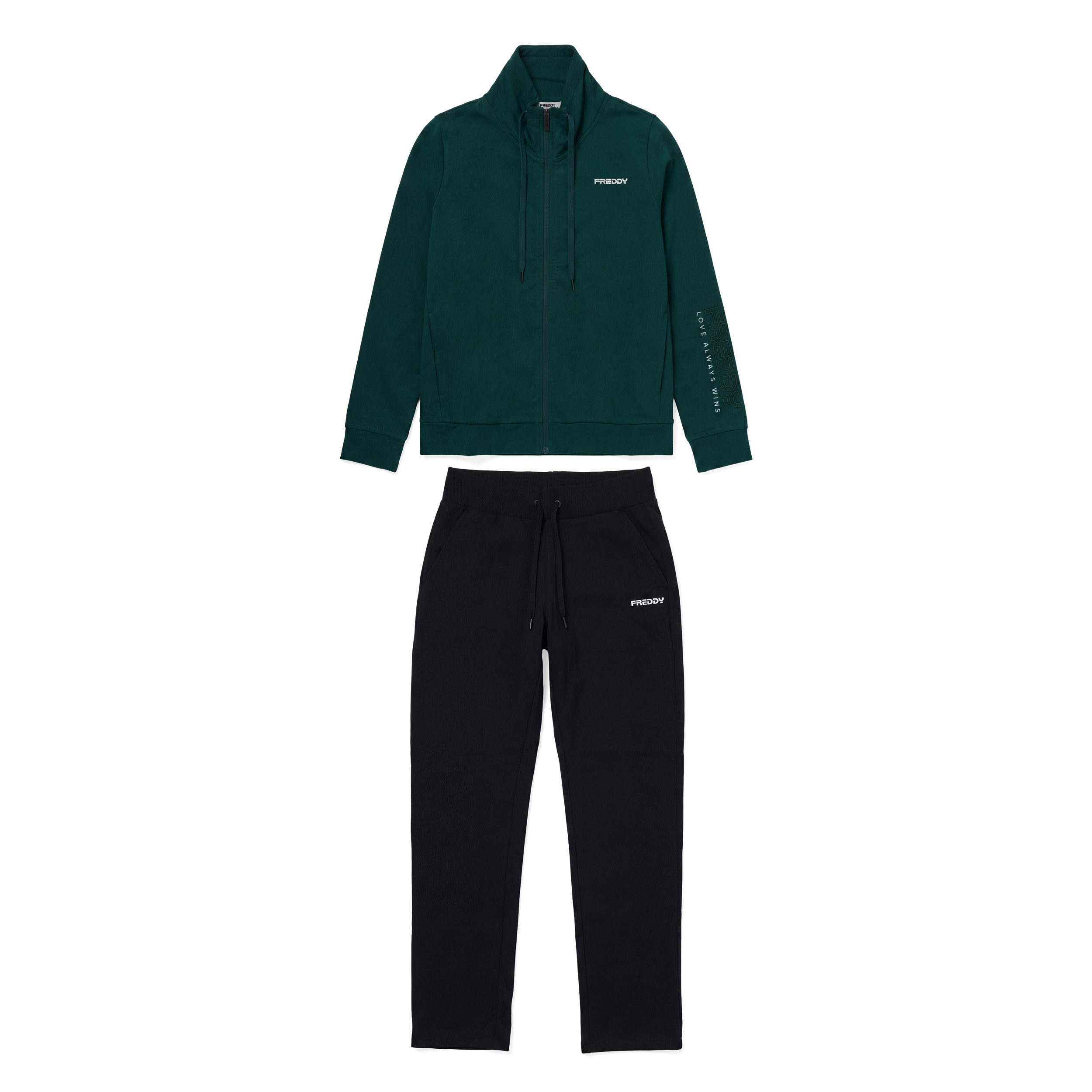 Tuta Sportiva Donna con Zip, Collo Alto e Logo Ricamato