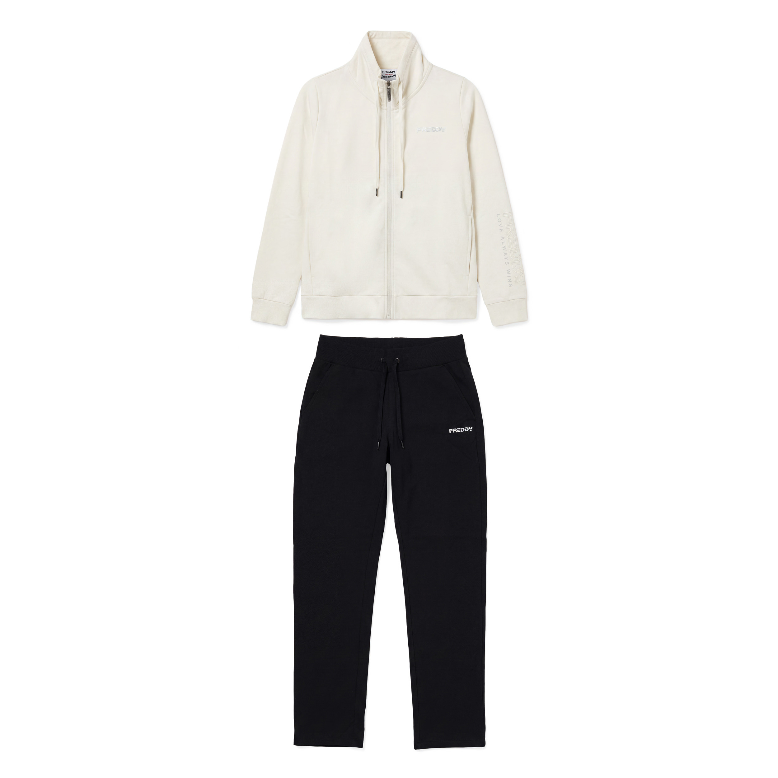 Tuta Sportiva Donna con Zip, Collo Alto e Logo Ricamato