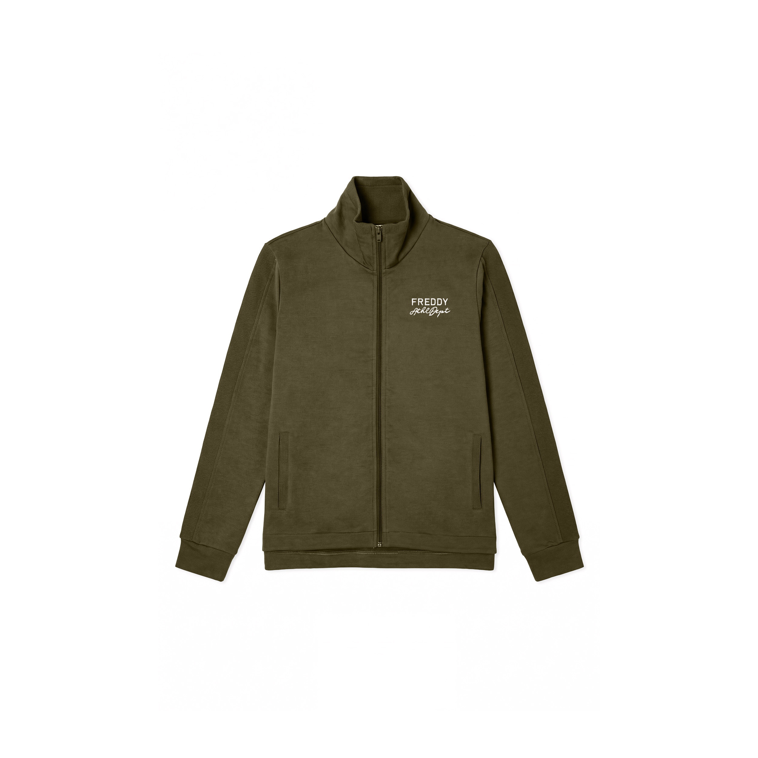 Felpa donna fondo asimmetrico con zip e collo alto