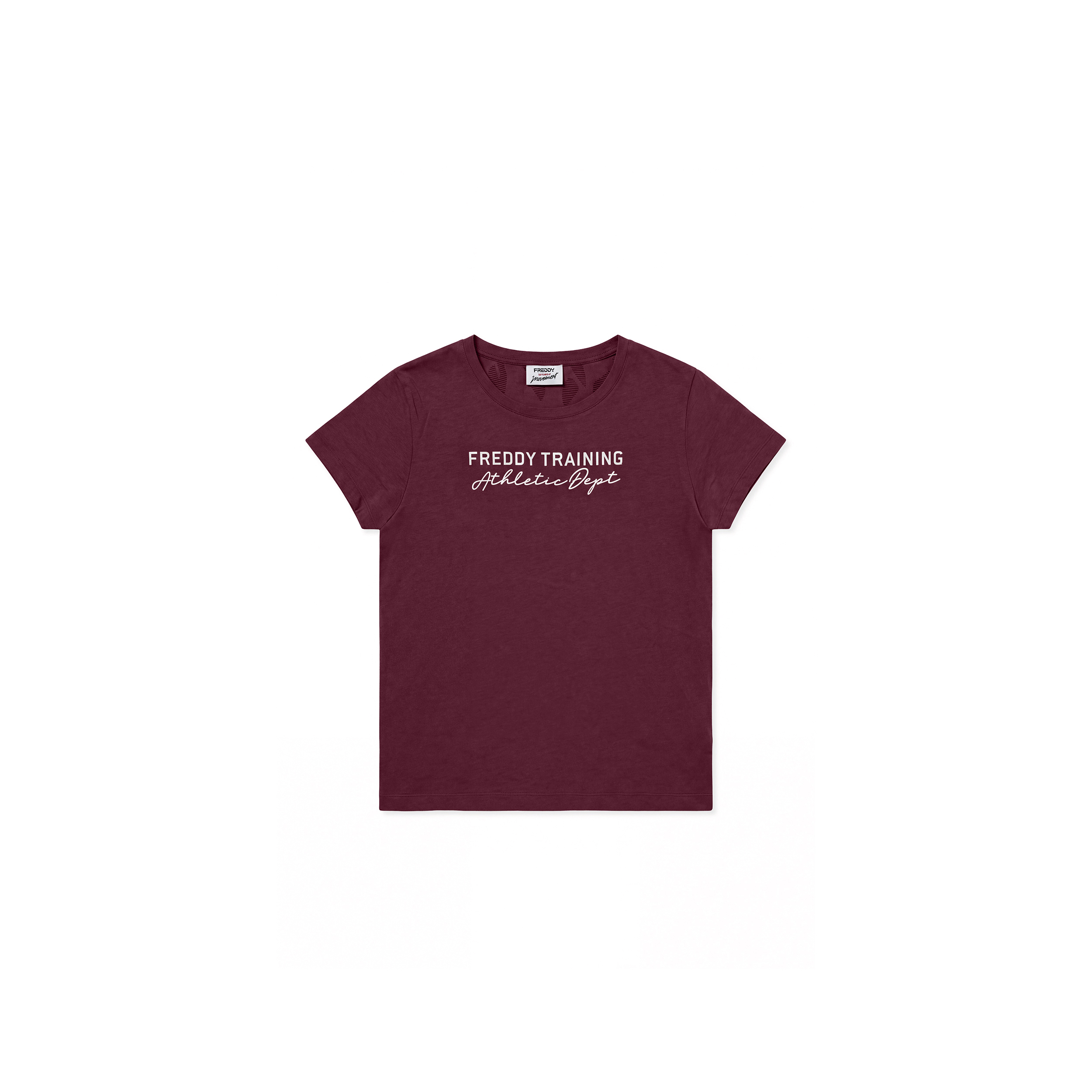 T-shirt Donna Regular in Jersey con Spacchi su Fondo