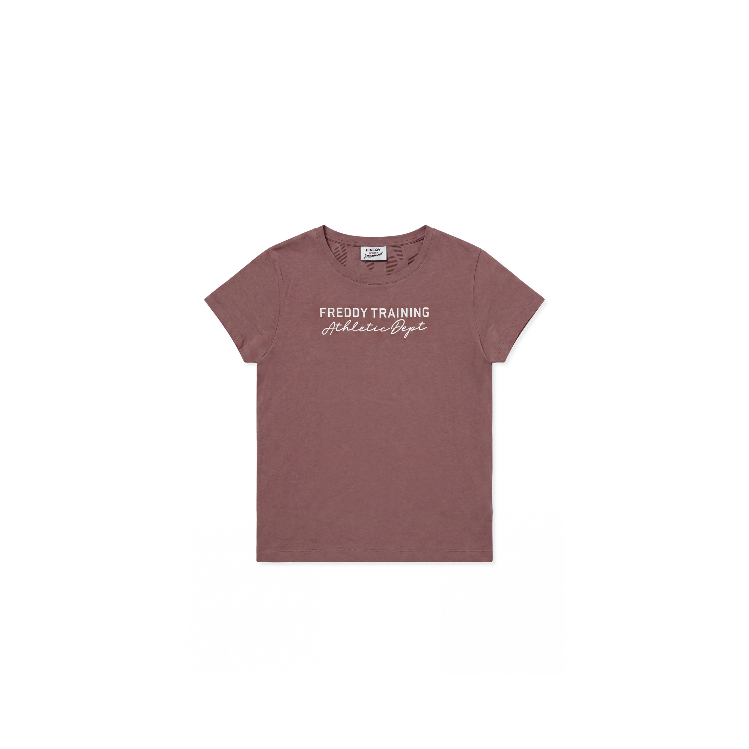 T-shirt Donna Regular in Jersey con Spacchi su Fondo