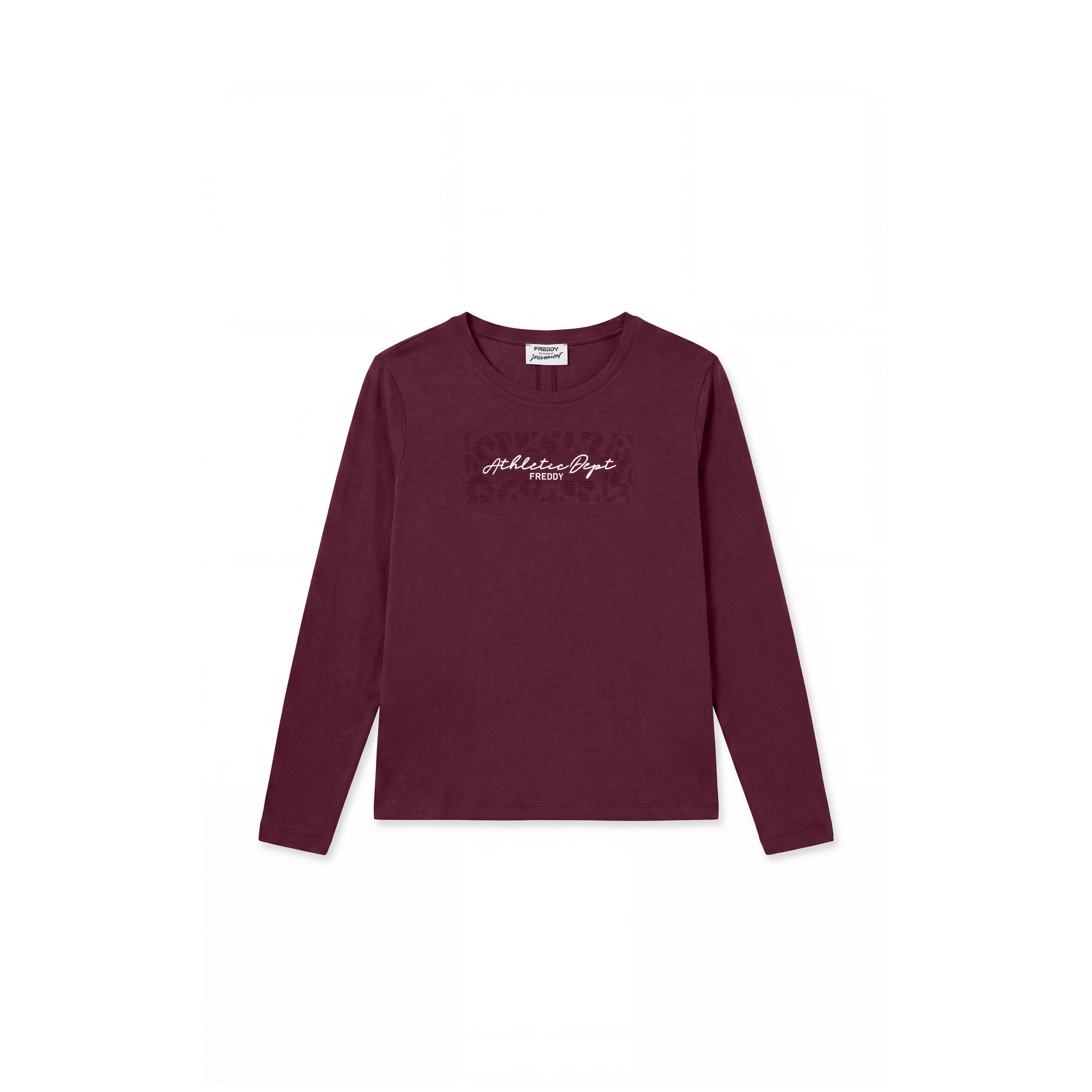 T-shirt Donna Manica Lunga Dettaglio Posteriore con Spacco