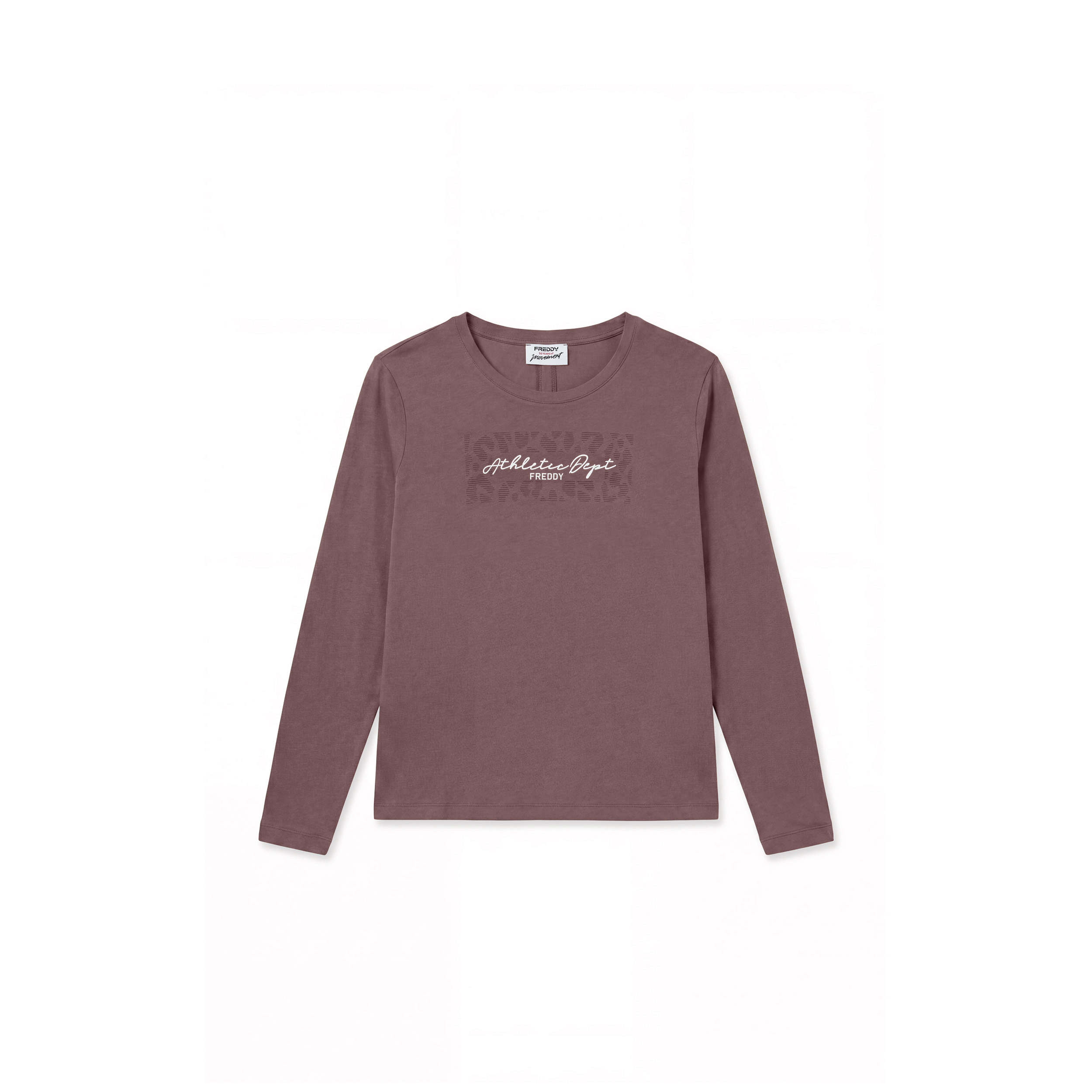 T-shirt Donna Manica Lunga Dettaglio Posteriore con Spacco