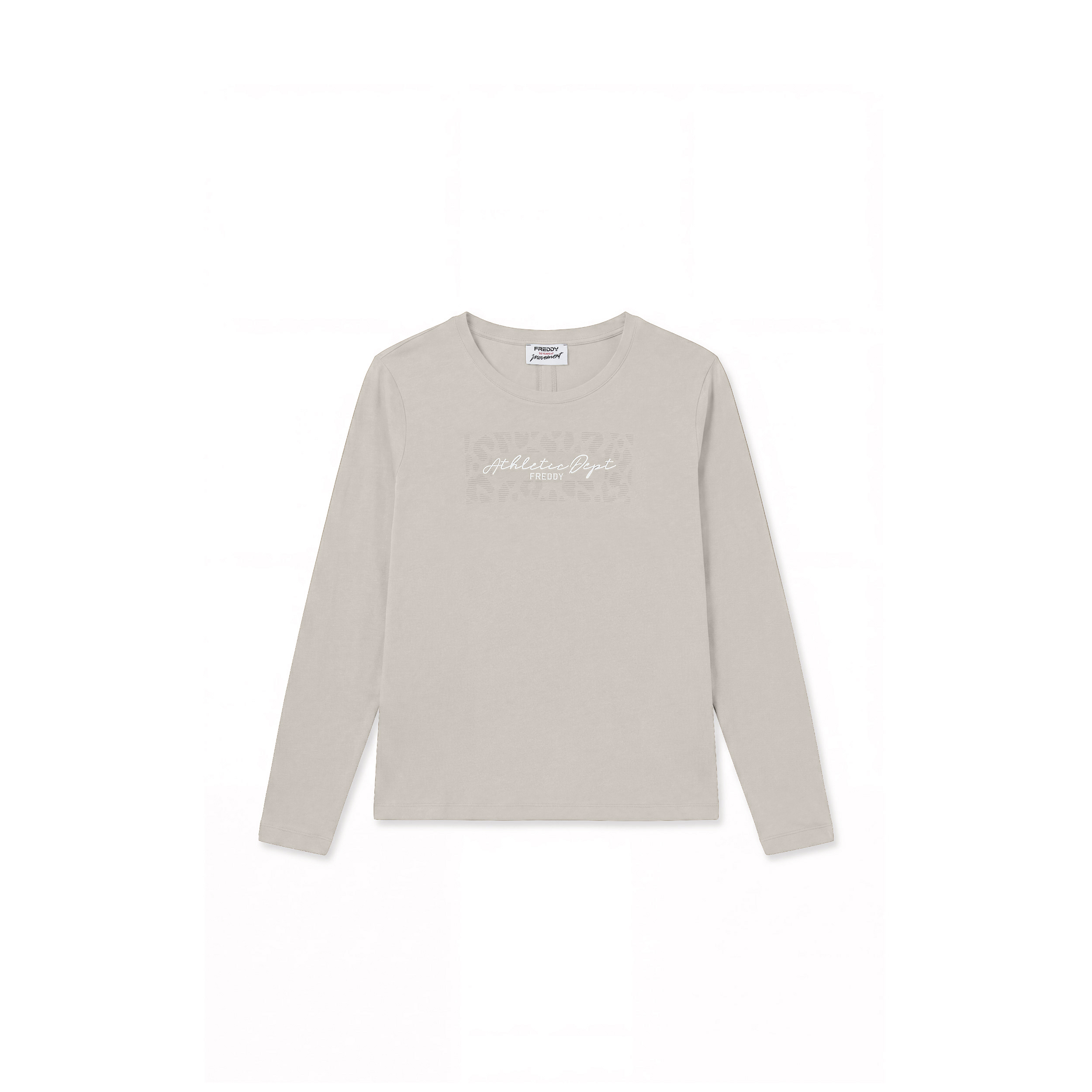 T-shirt Donna Manica Lunga Dettaglio Posteriore con Spacco