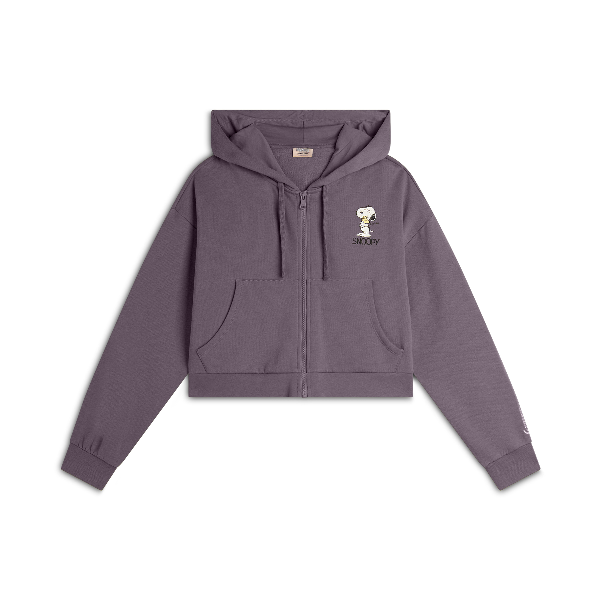 FREDDY Sudadera corta con cremallera y capucha y estampado de Snoopy - Imagen 4 de 6